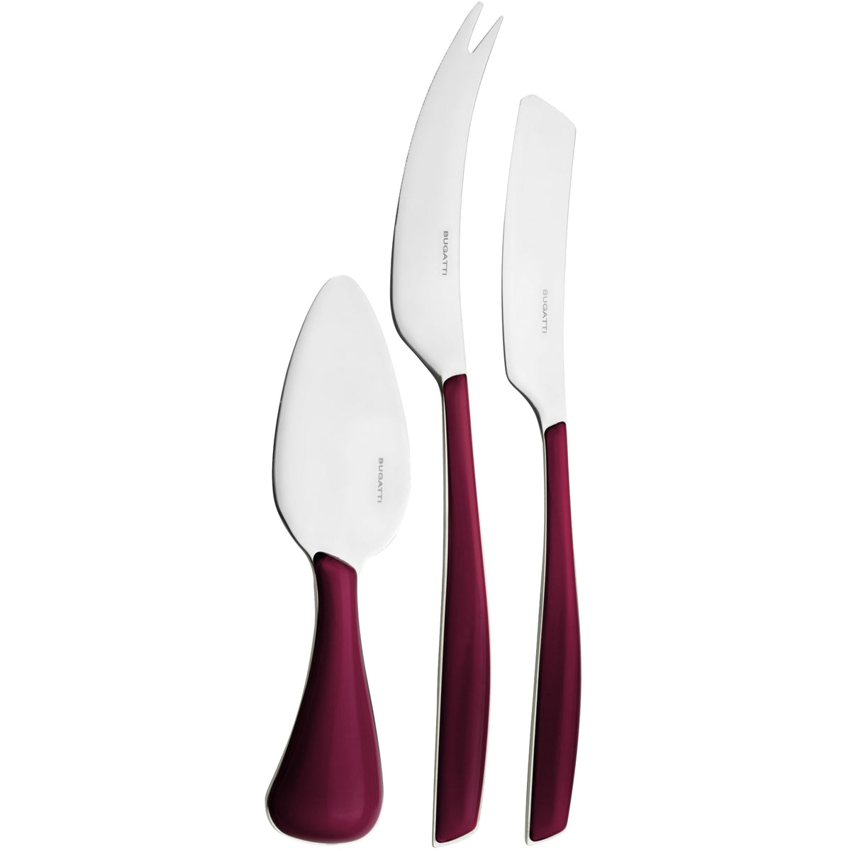 Glamour 3 Piece Cheese Set red wine