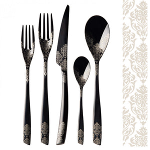 Riviera Devore Black 5 Piece Place Setting