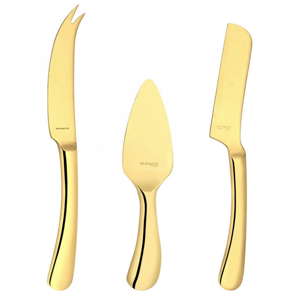 Settimocielo Gold 3 Piece Cheese Knife Set