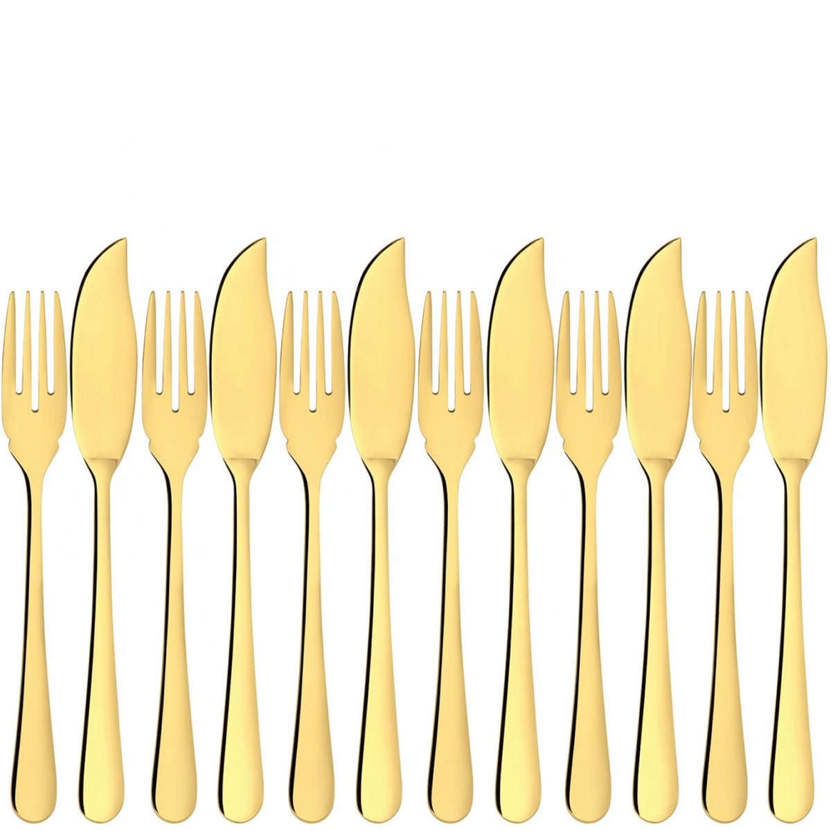 Settimocielo Gold 12 Piece Fish Set