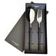 Portofino Leather 2 Piece Serving Set black in gift box