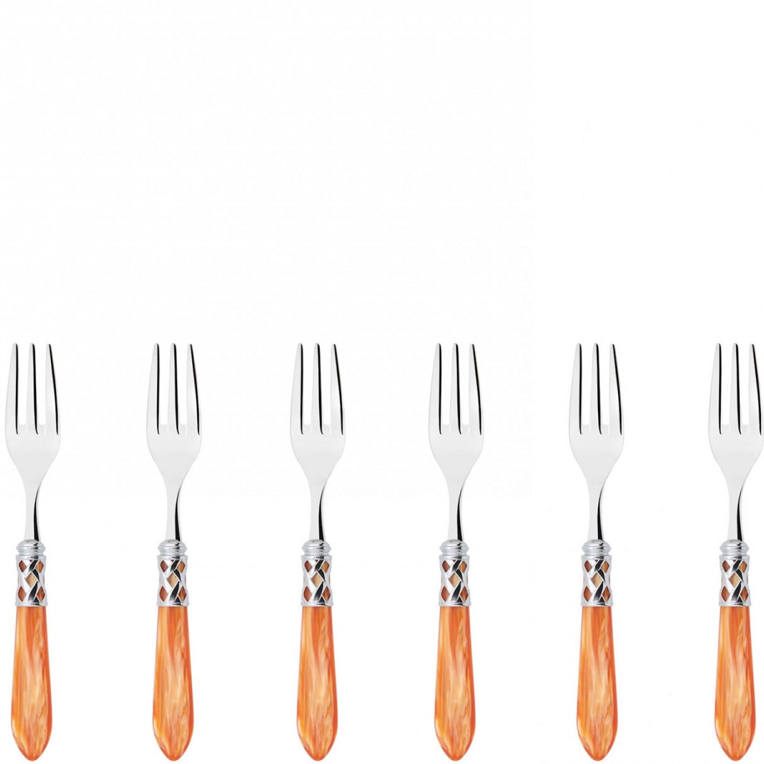 Aladdin Brilliant Cocktail / Cake Fork Set in gift box - Tangerine