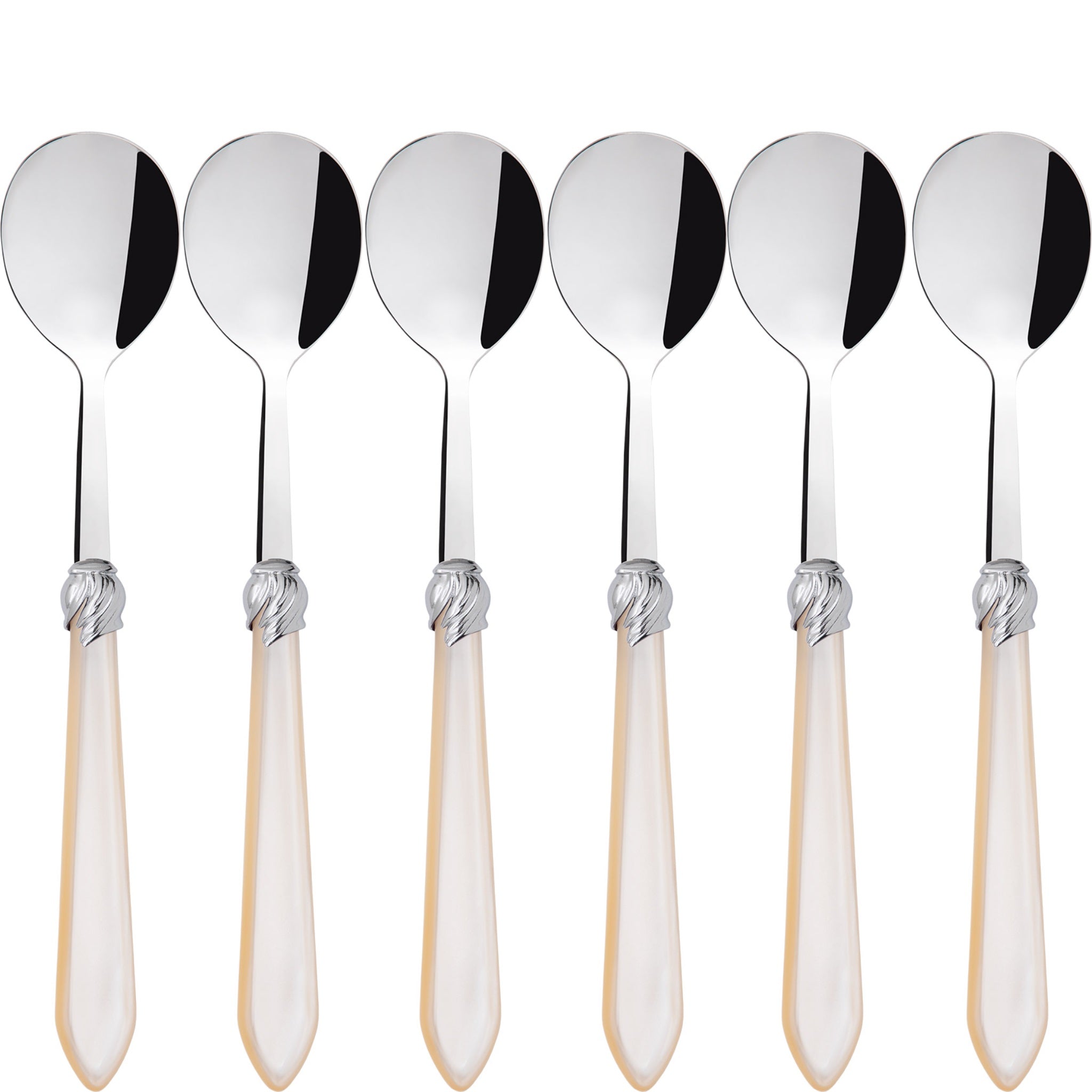 Falabella Brilliant Asian Rice Spoons Set - Ivory