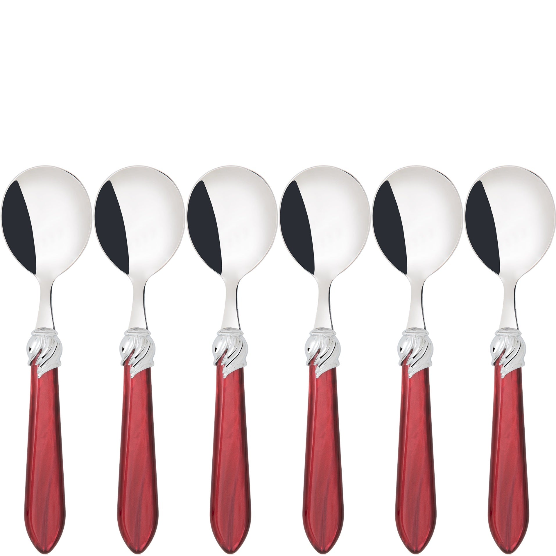 Falabella Brilliant Soup Spoons Set - Burgundy
