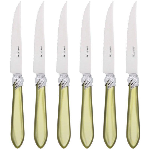 Falabella Brilliant 6 Piece Steak knife Set - Chartreuse Green