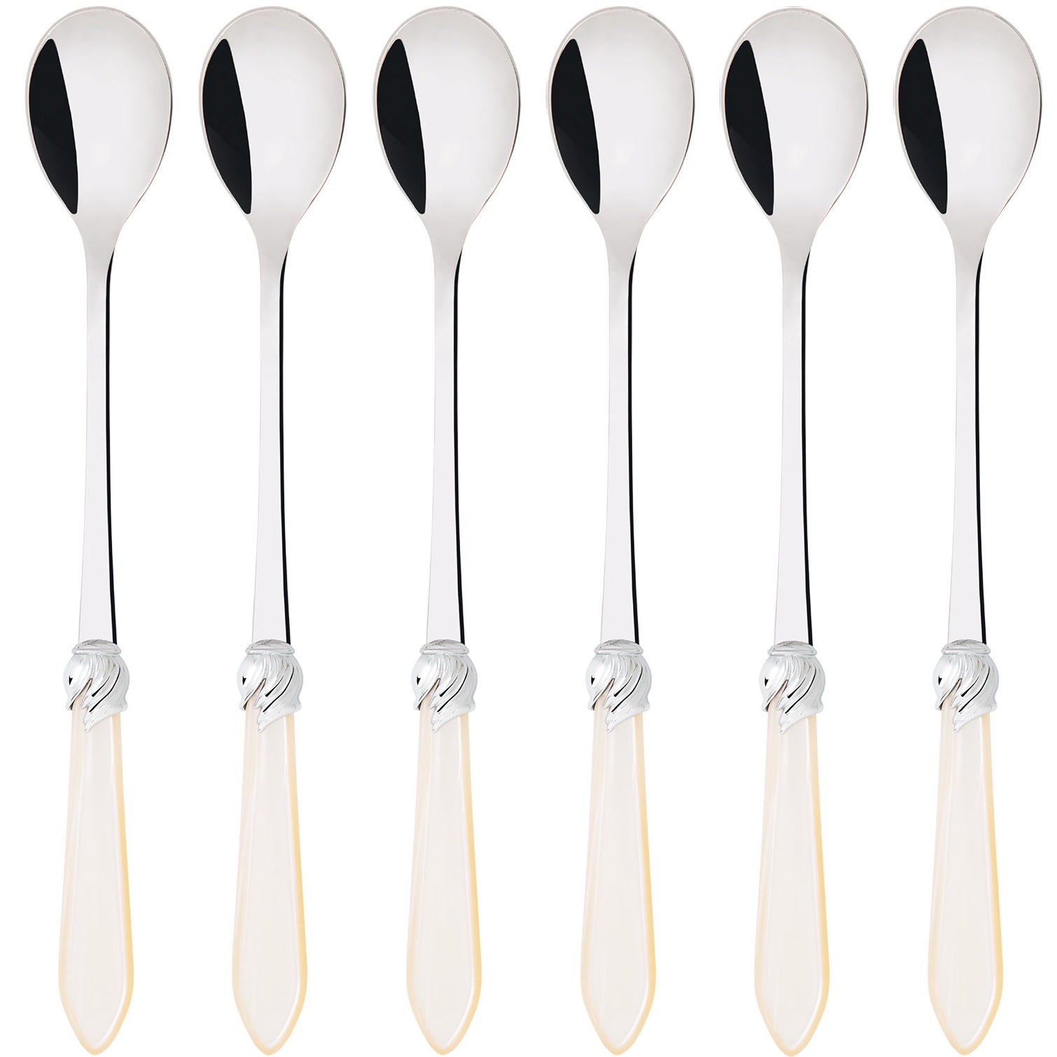 Falabella Brilliant Ice Tea / Cocktail Spoon Set - Ivory
