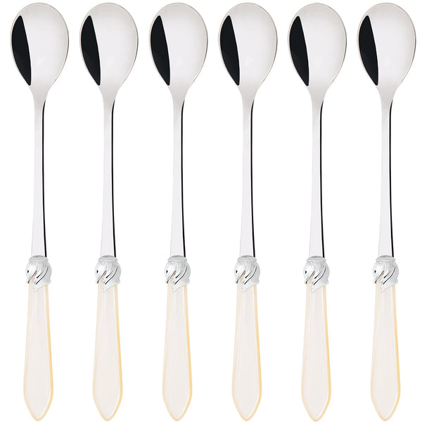 Falabella Brilliant Ice Tea / Cocktail Spoon Set - Ivory