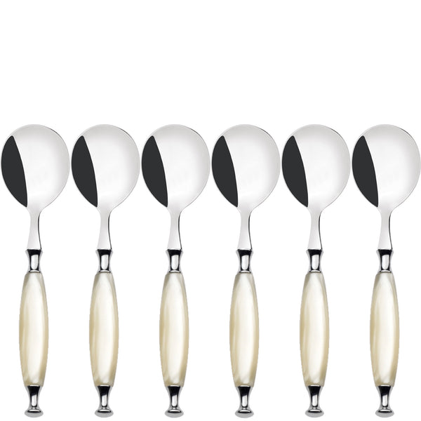 Country Soup Spoons Set - Ivory