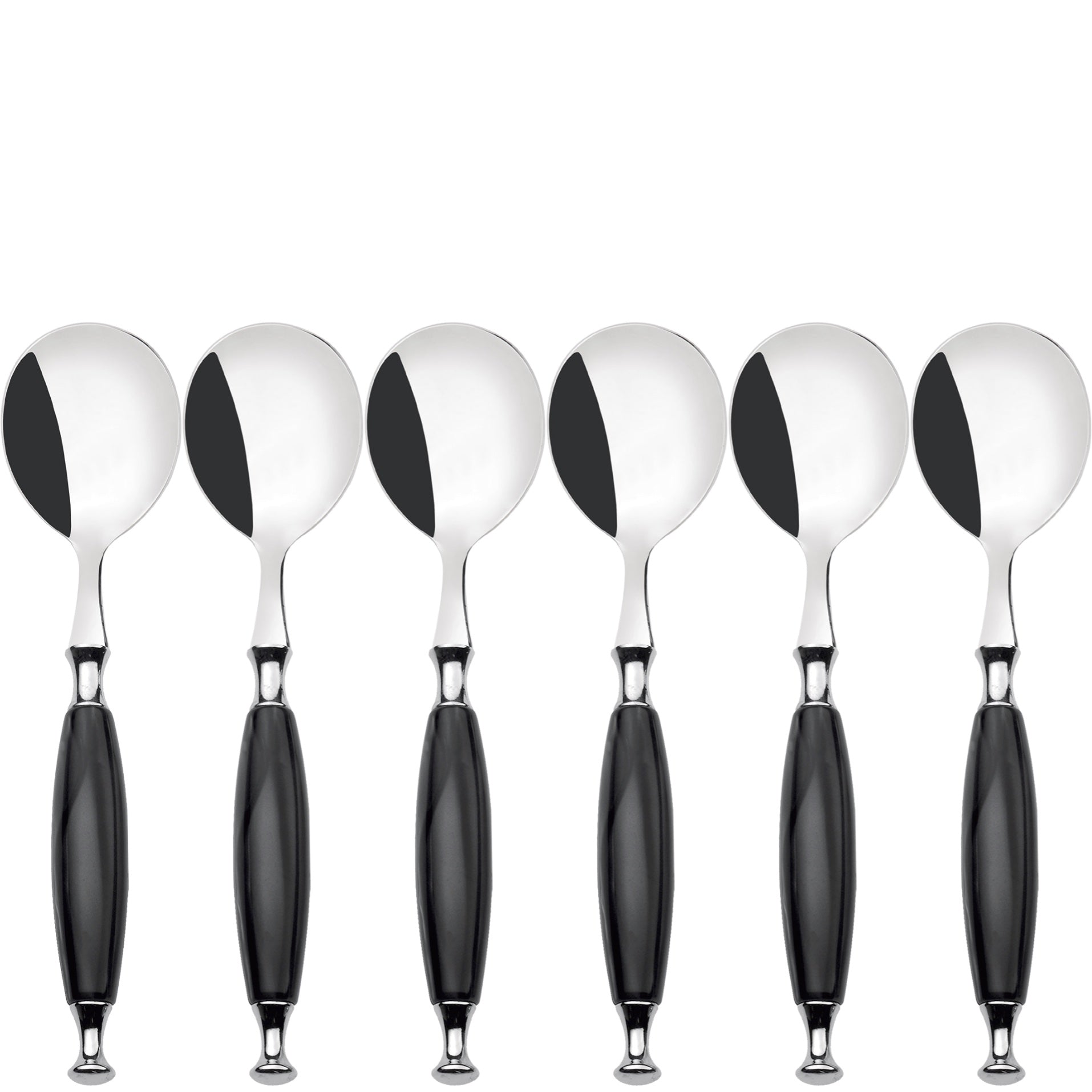 Country Soup Spoons Set - Black
