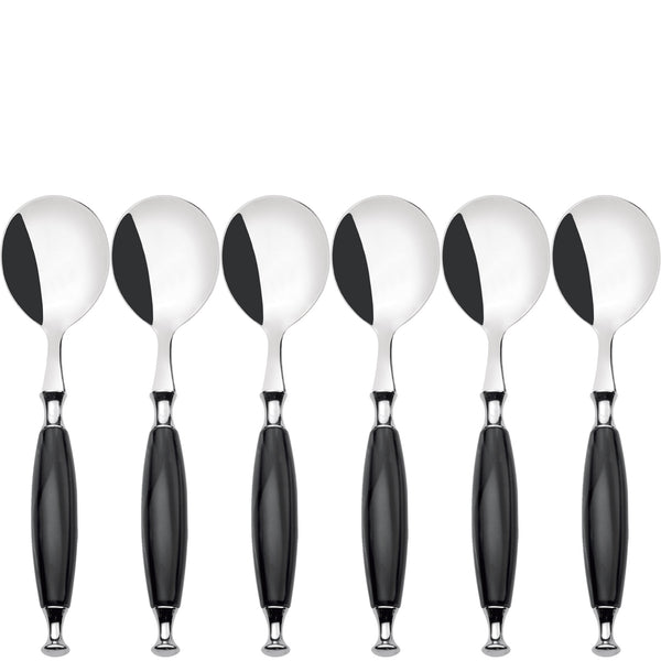 Country Soup Spoons Set - Black