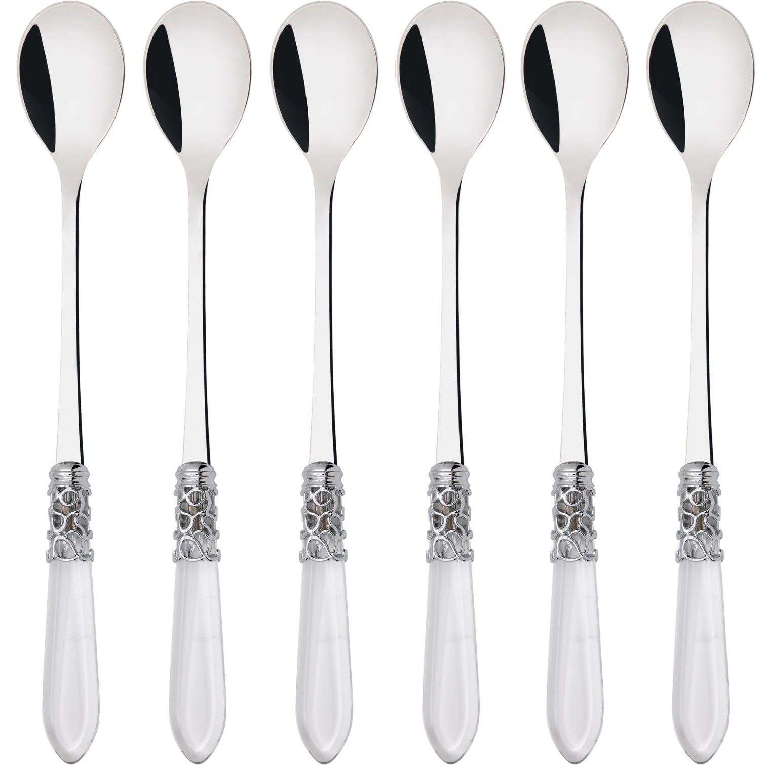 Melodia Brilliant Ice Tea / Cocktail Spoon Set - clear-Casa Bugatti USA