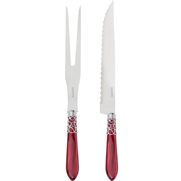 Melodia Brilliant Roast Carving Set - Burgundy