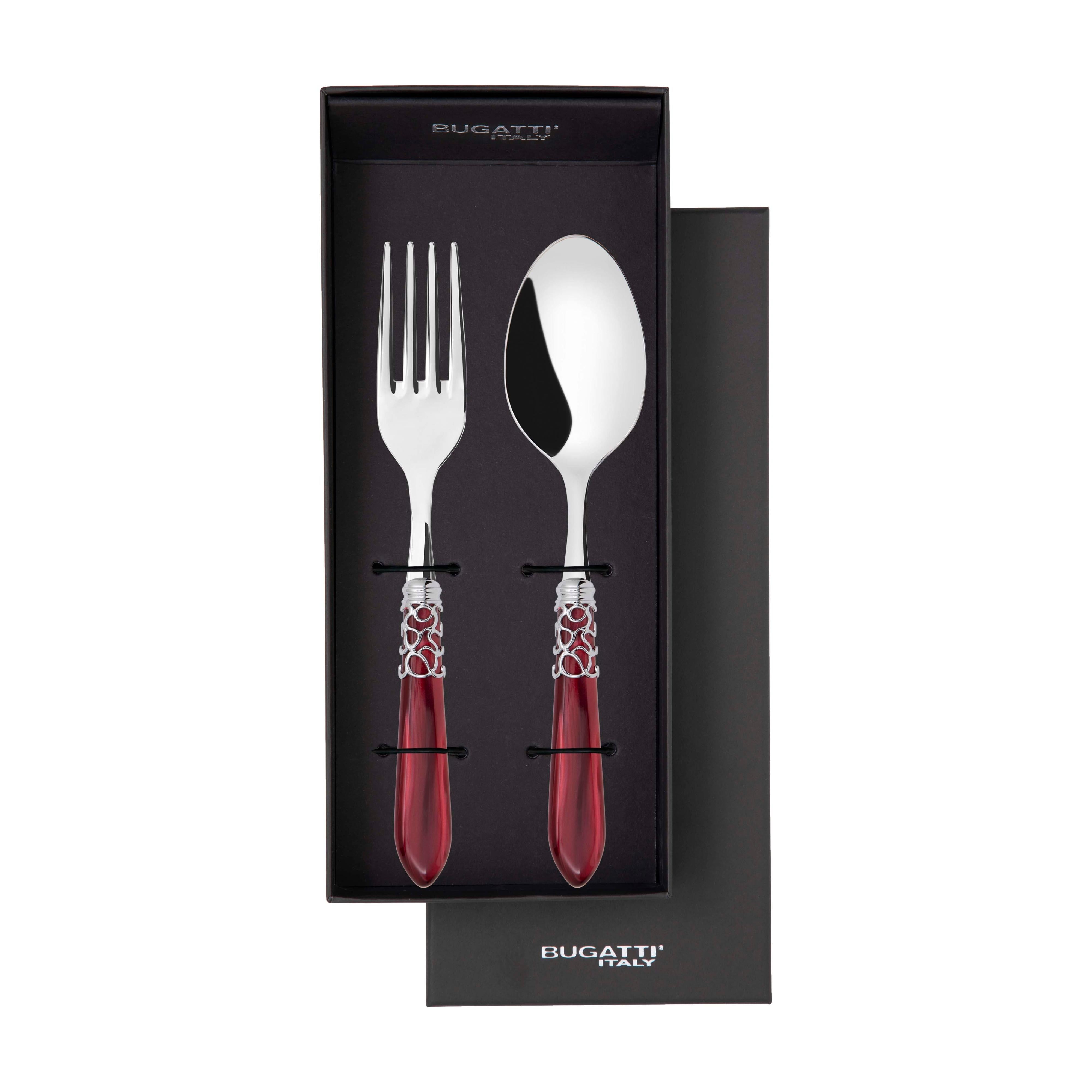 Melodia Brilliant 2 Piece Serving Set - Burgundy