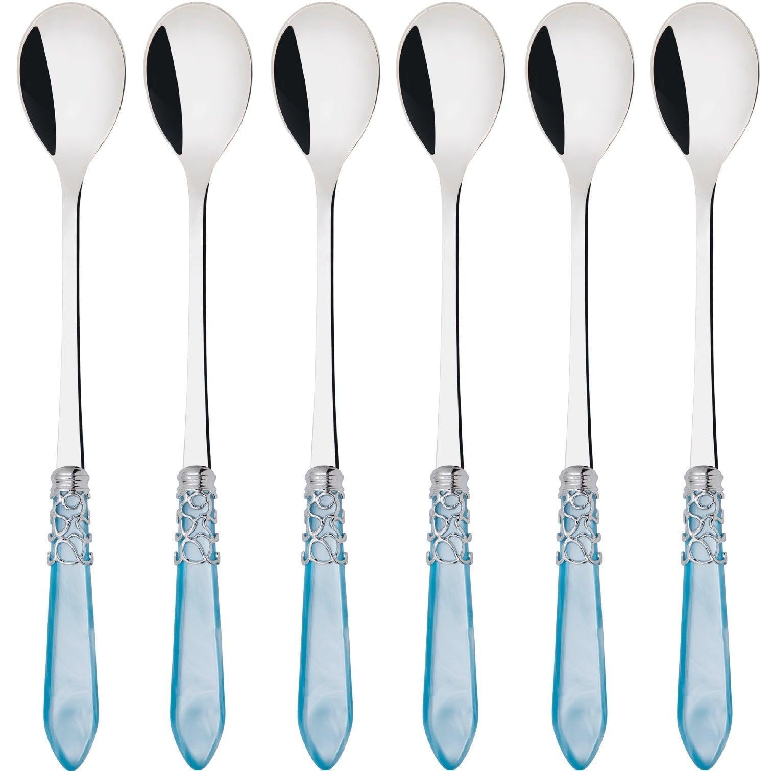 Melodia Brilliant Ice Tea / Cocktail Spoon Set - Sky Blue