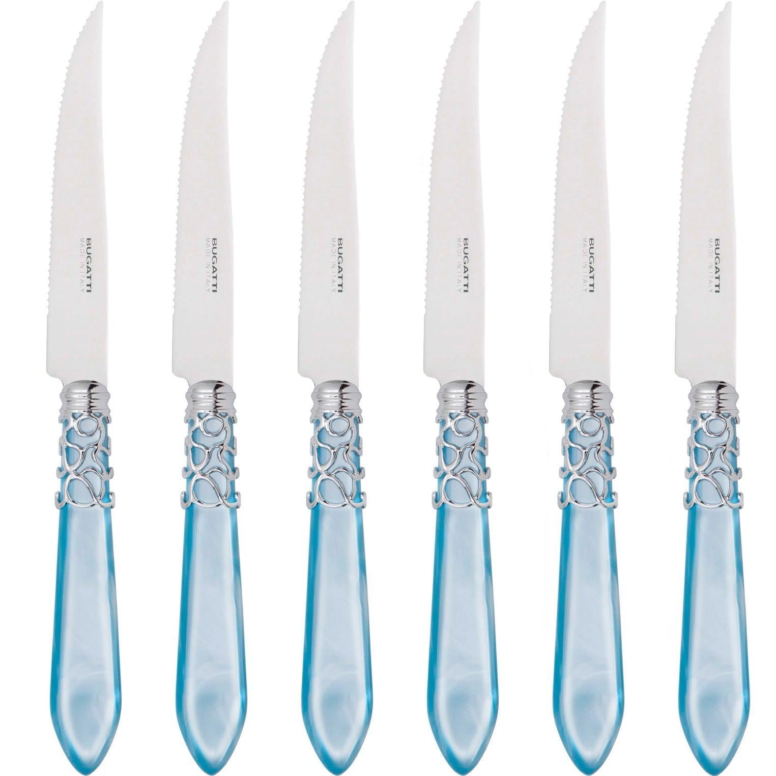 Melodia Brilliant 6 Piece Steak knife Set - Sky Blue