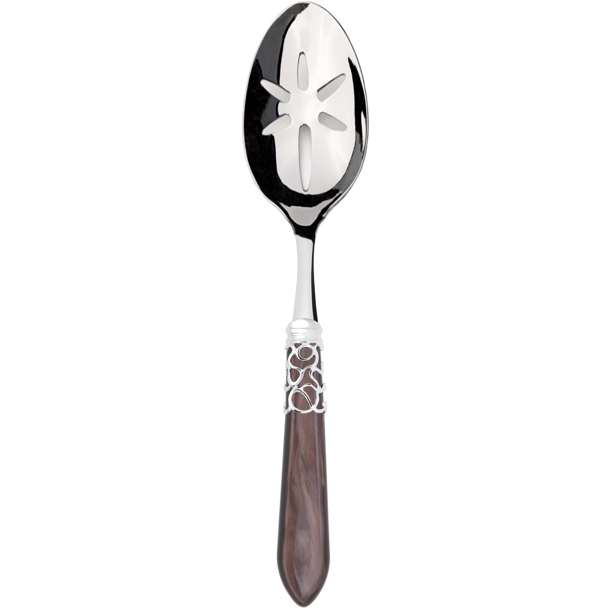 Melodia Brilliant Slotted Serving Spoon - Chocolate