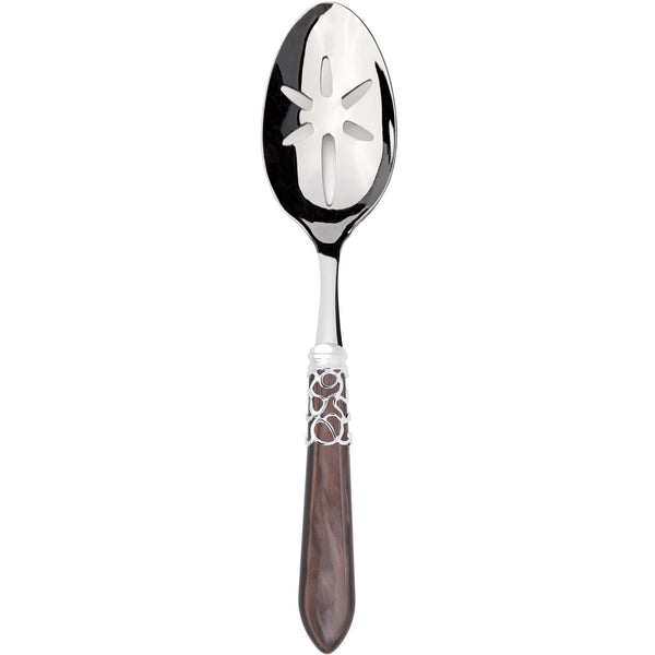 Melodia Brilliant Slotted Serving Spoon - Chocolate