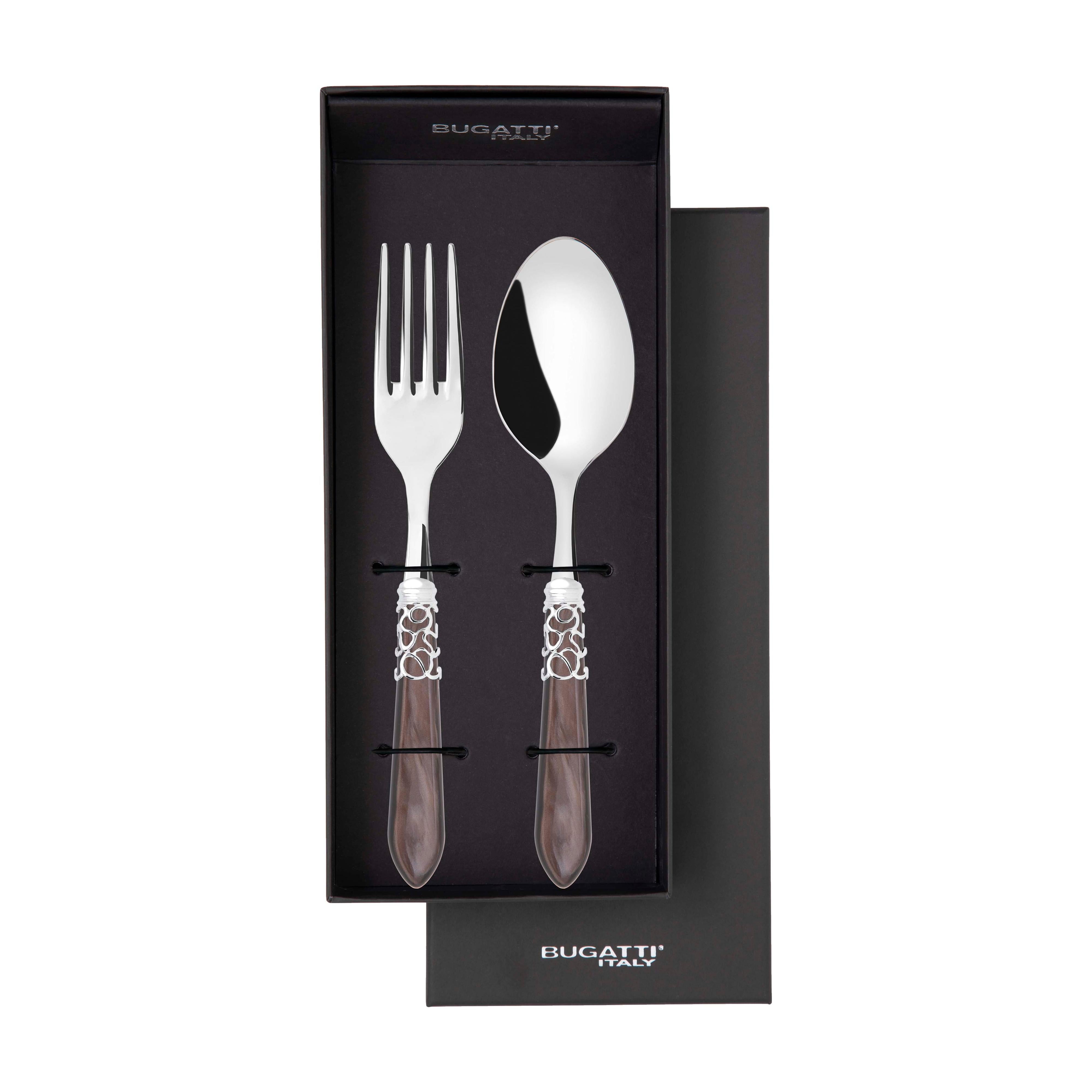 Melodia Brilliant 2 Piece Serving Set - Chocolate
