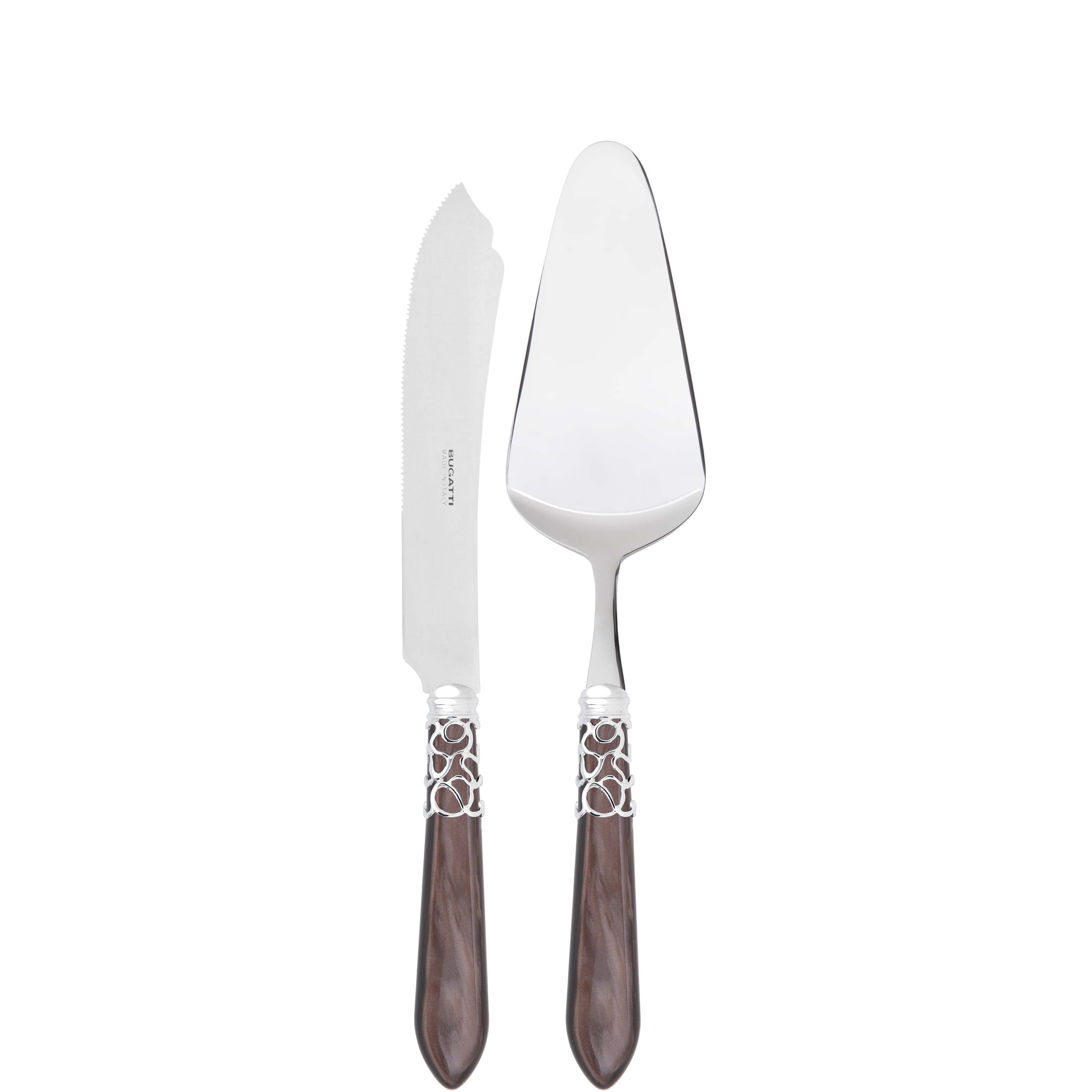 Melodia Brilliant 2 Piece Cake Serving set - Chocolate