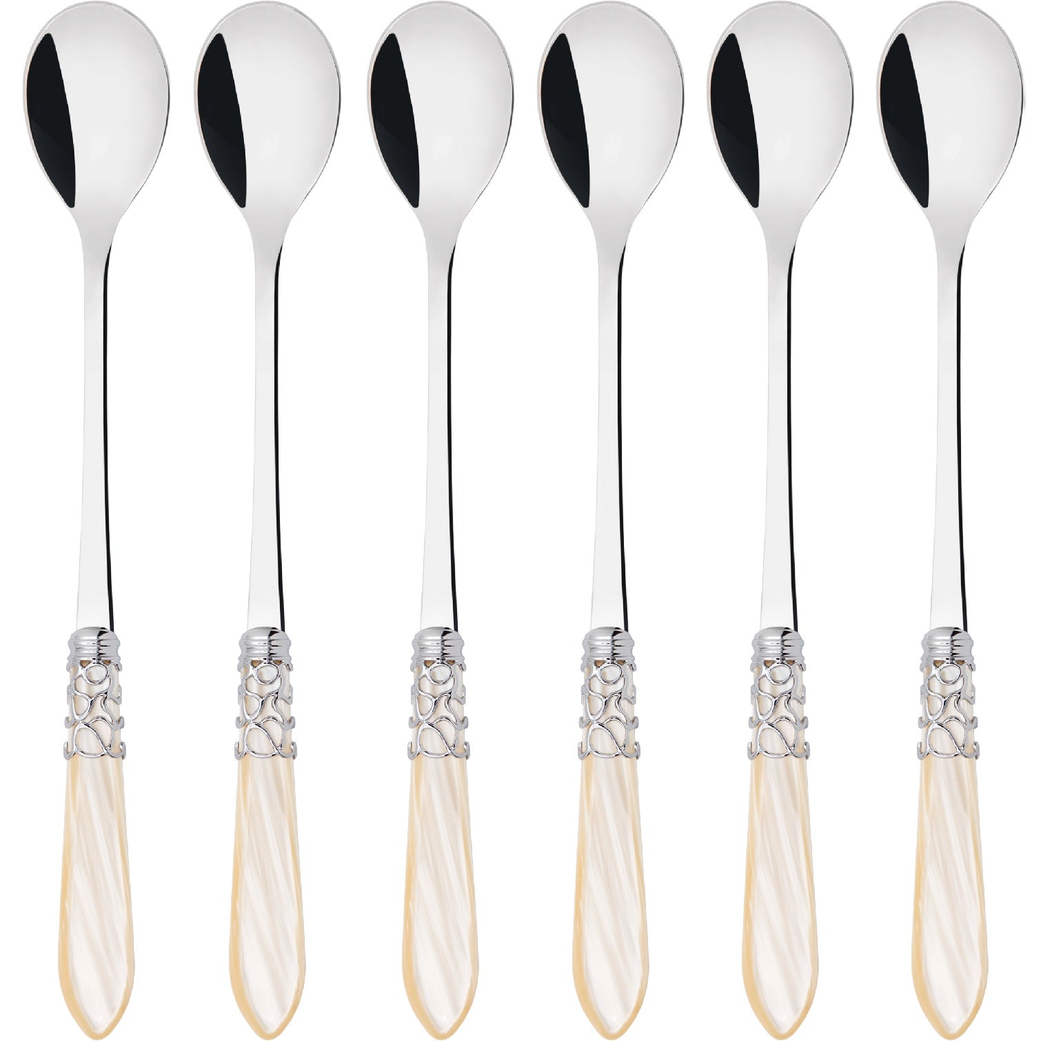 Melodia Brilliant Ice Tea / Cocktail Spoon Set - Ivory