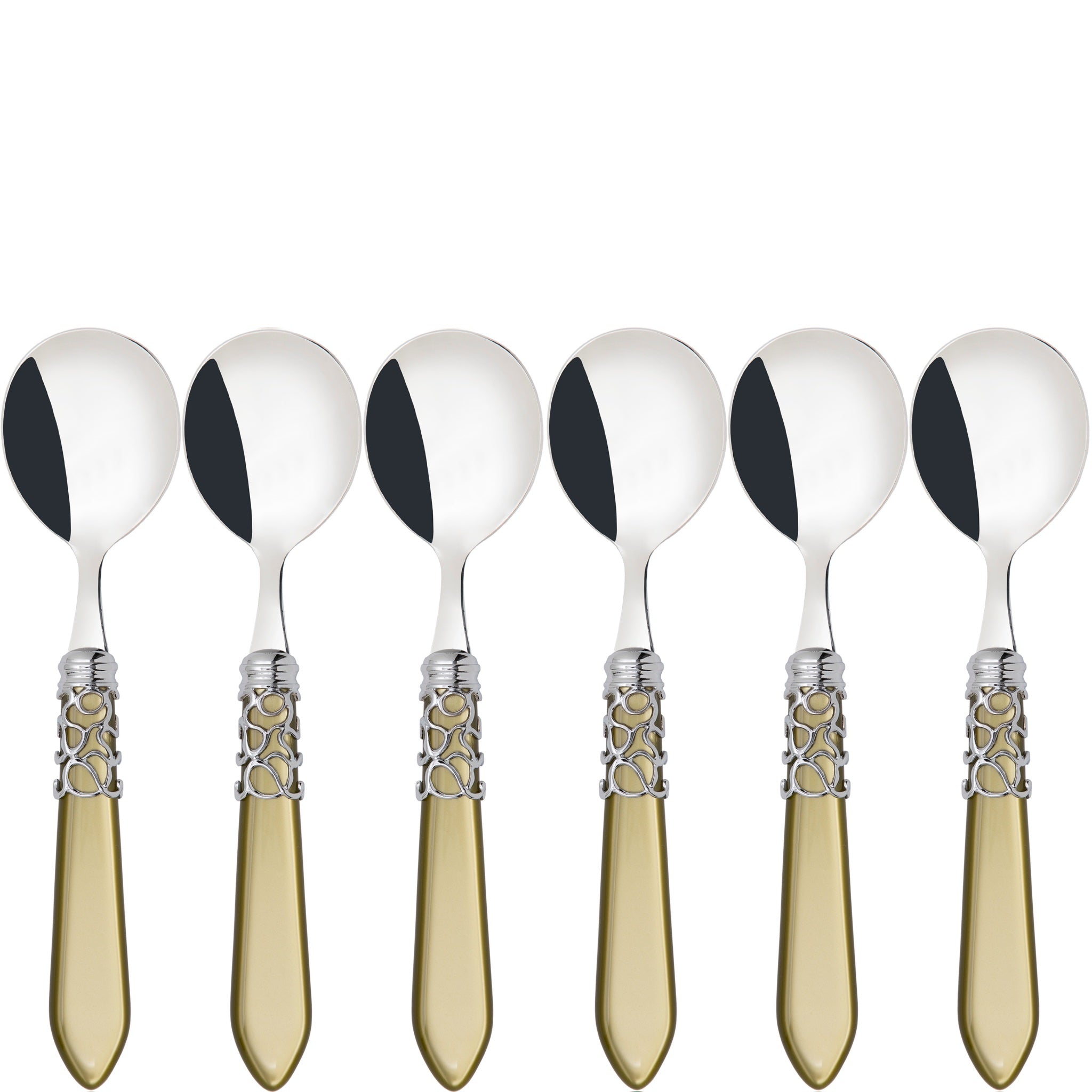 Melodia Brilliant Soup Spoons Set - Chartreuse Green