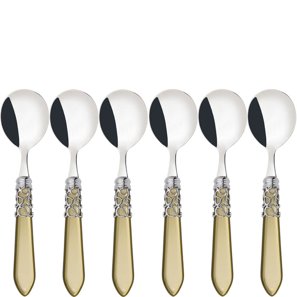 Melodia Brilliant Soup Spoons Set - Chartreuse Green