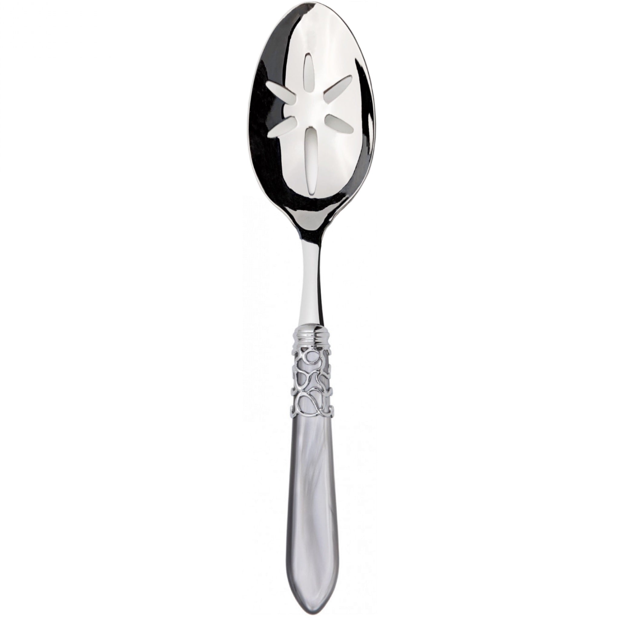 Melodia Brilliant Slotted Serving Spoon - Gray