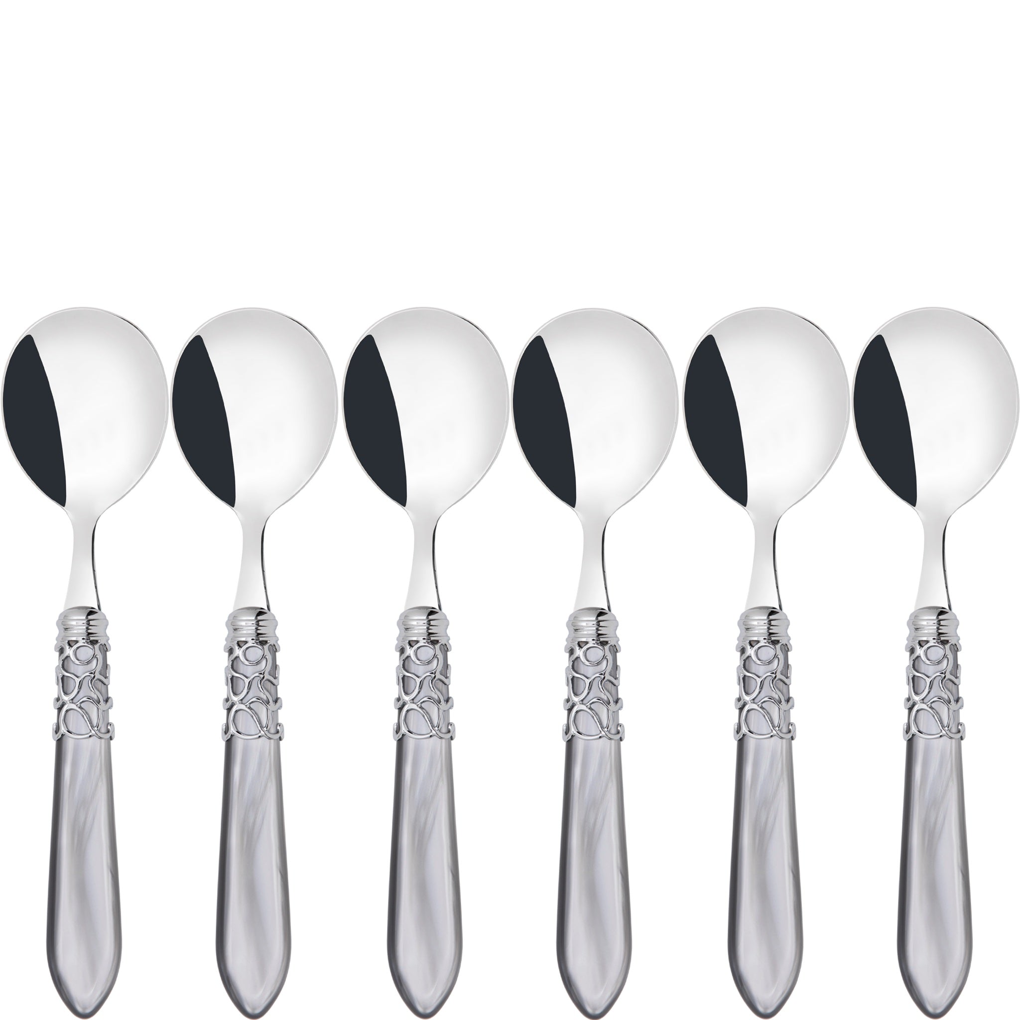 Melodia Brilliant Soup Spoons Set - Gray