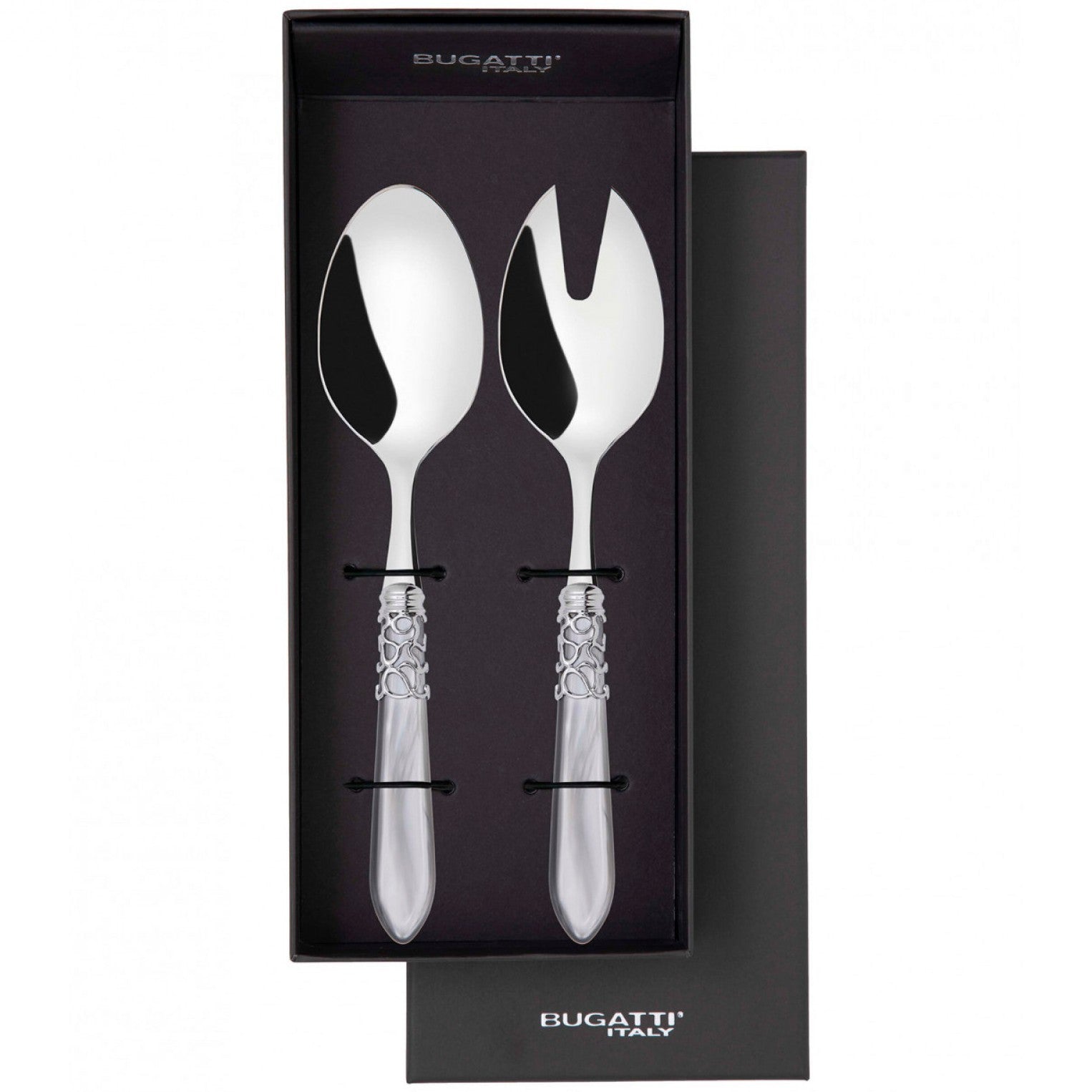 Melodia Brilliant 2 Piece Salad Servers - Gray
