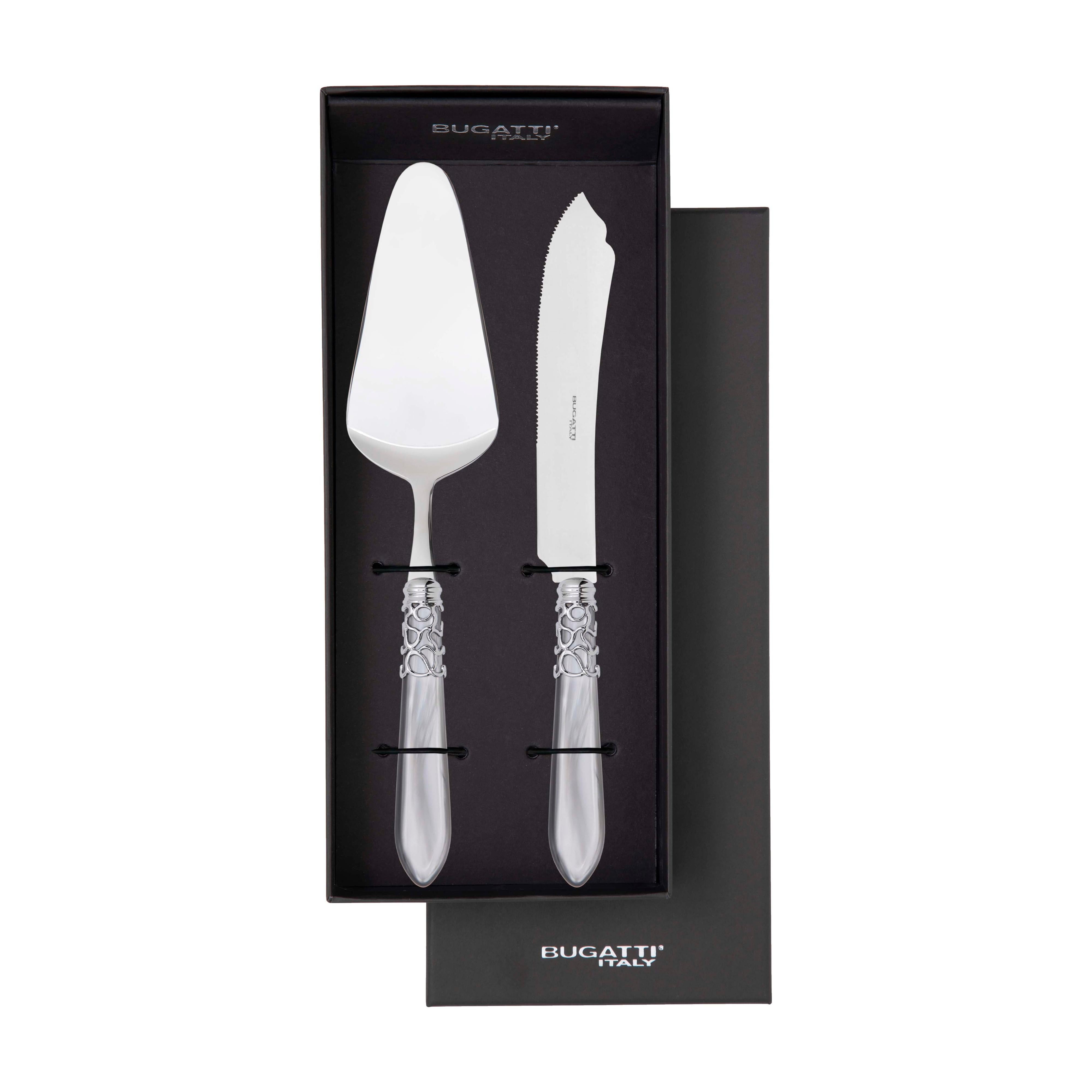 Melodia Brilliant 2 Piece Cake Serving set - Gray