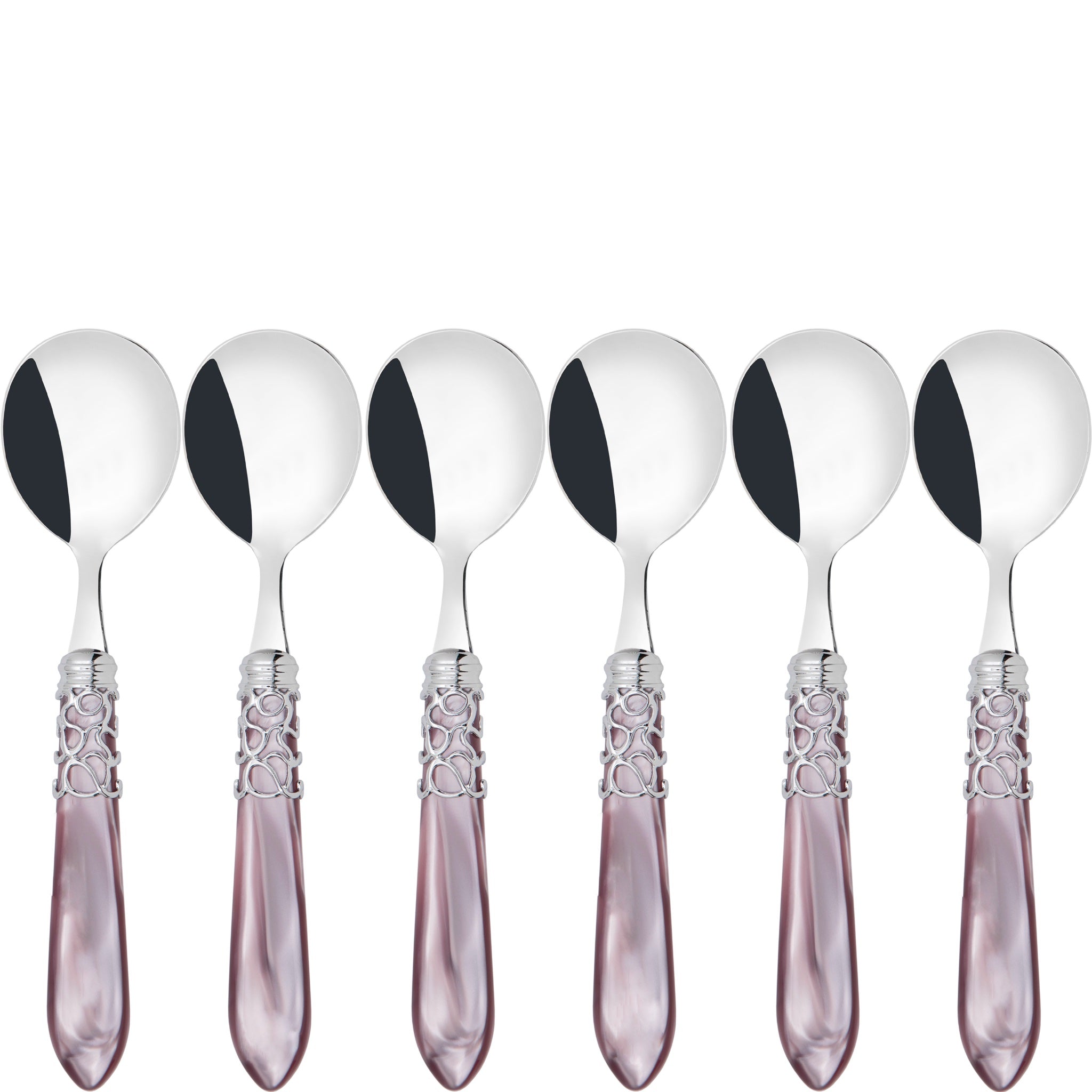Melodia Brilliant Soup Spoons Set - Lilac
