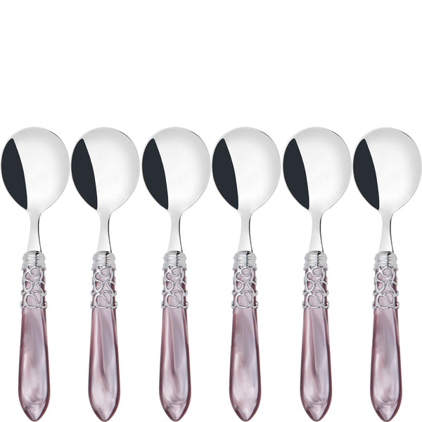 Melodia Brilliant Soup Spoons Set - Lilac