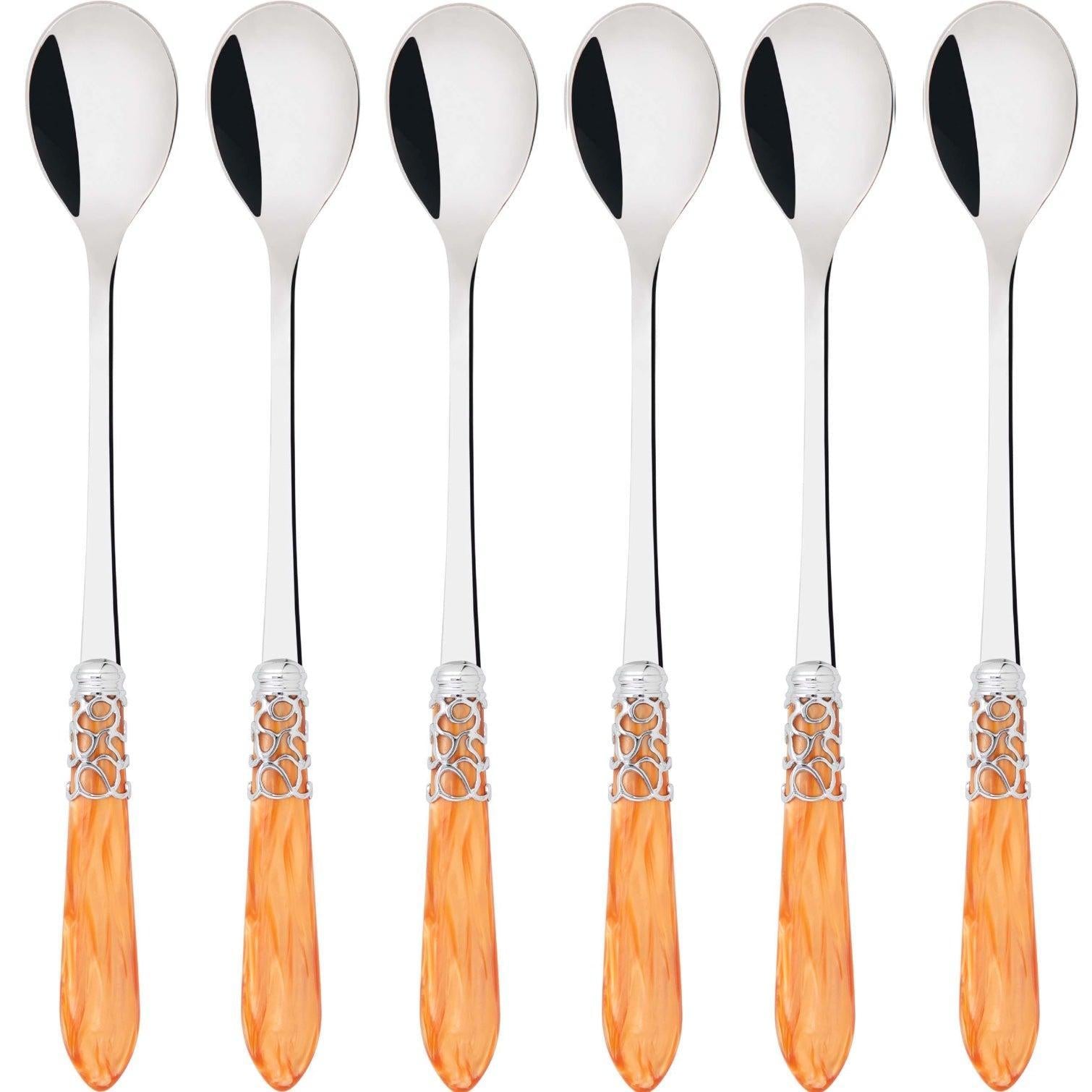 Melodia Brilliant Ice Tea / Cocktail Spoon Set - Tangerine