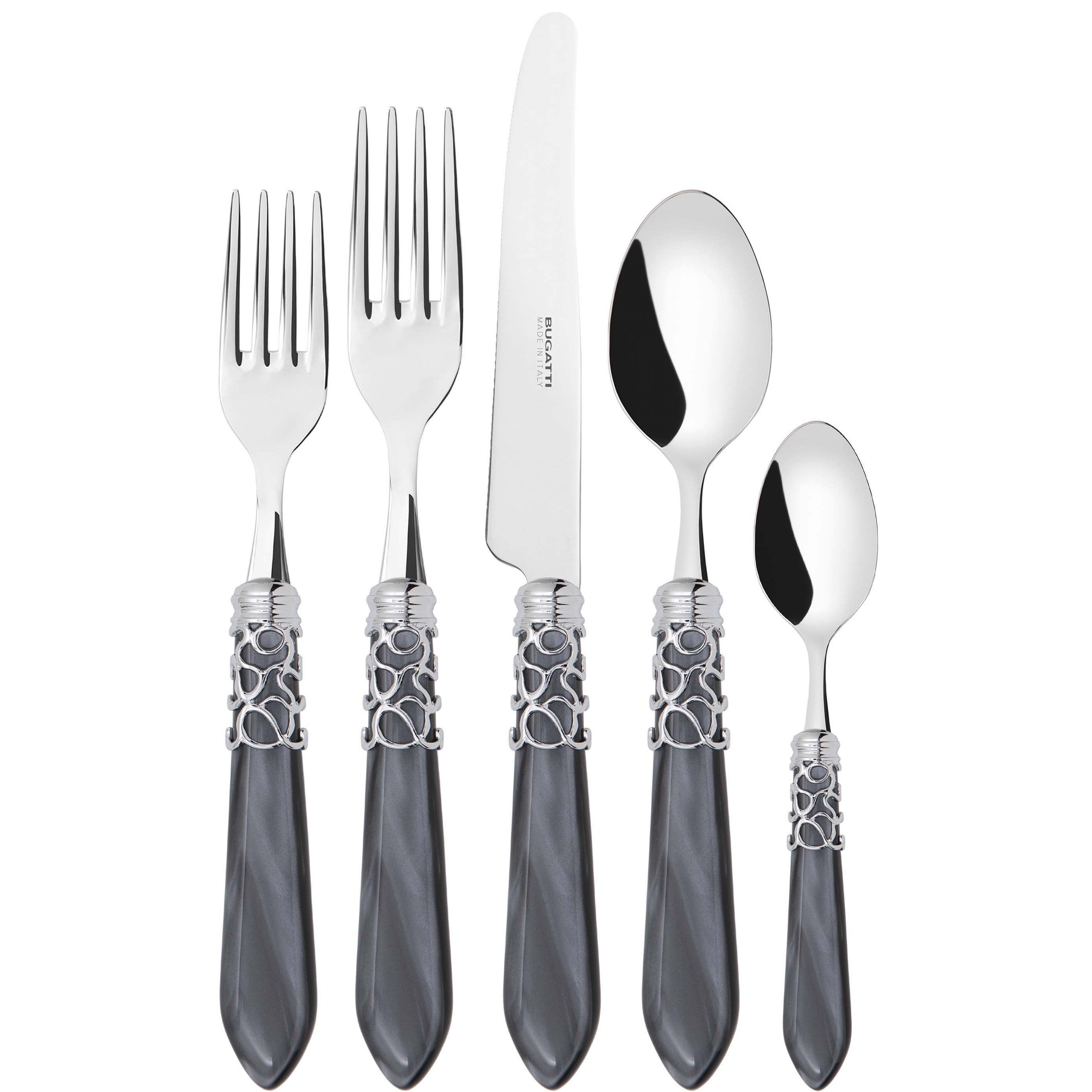Melodia Brilliant 5 Piece Place setting - Charcoal
