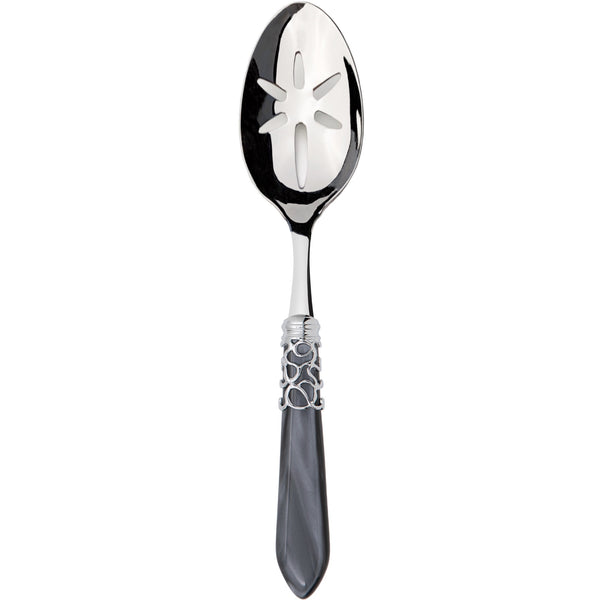 Melodia Brilliant Slotted Serving Spoon - Charcoal