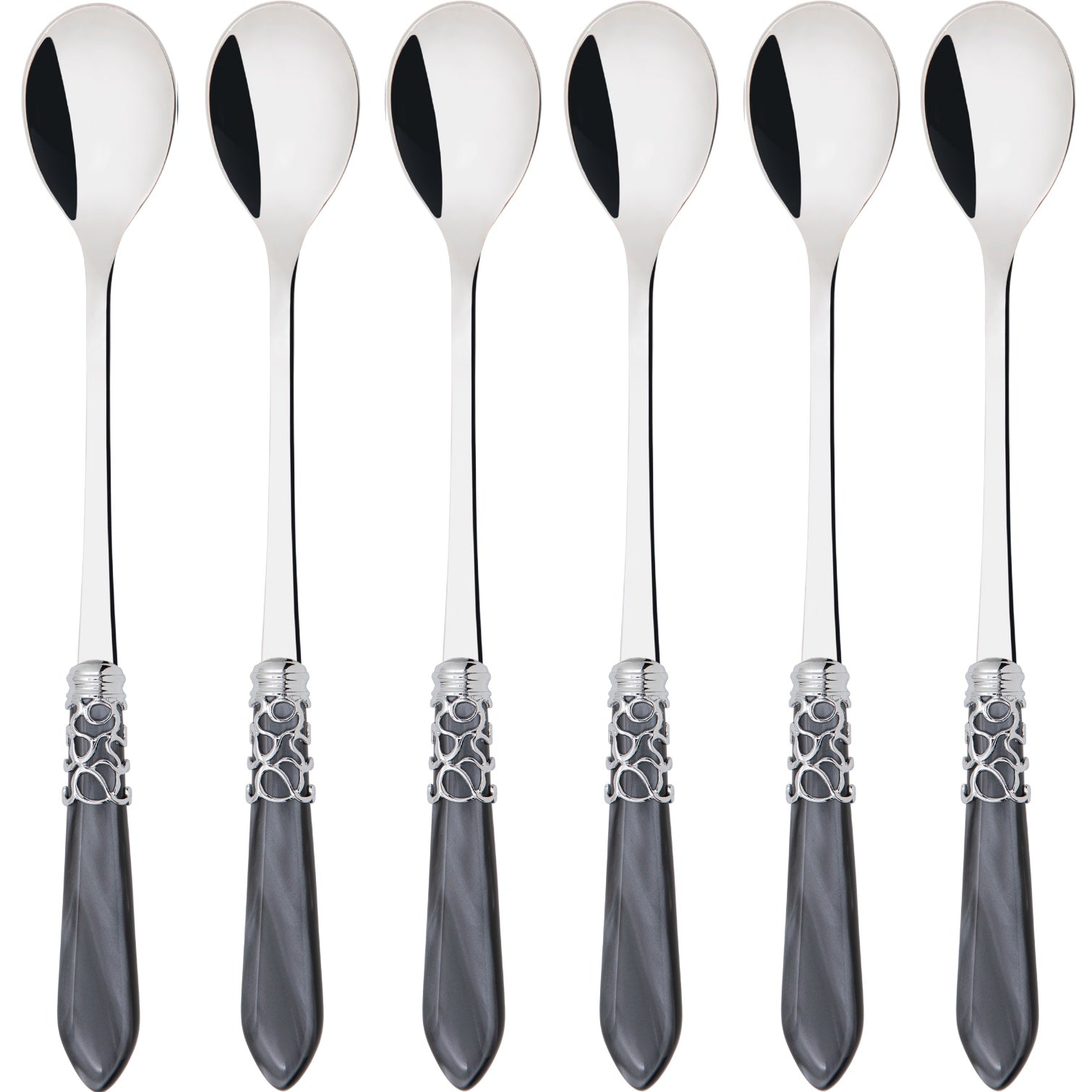 Melodia Brilliant Ice Tea / Cocktail Spoon Set - Charcoal