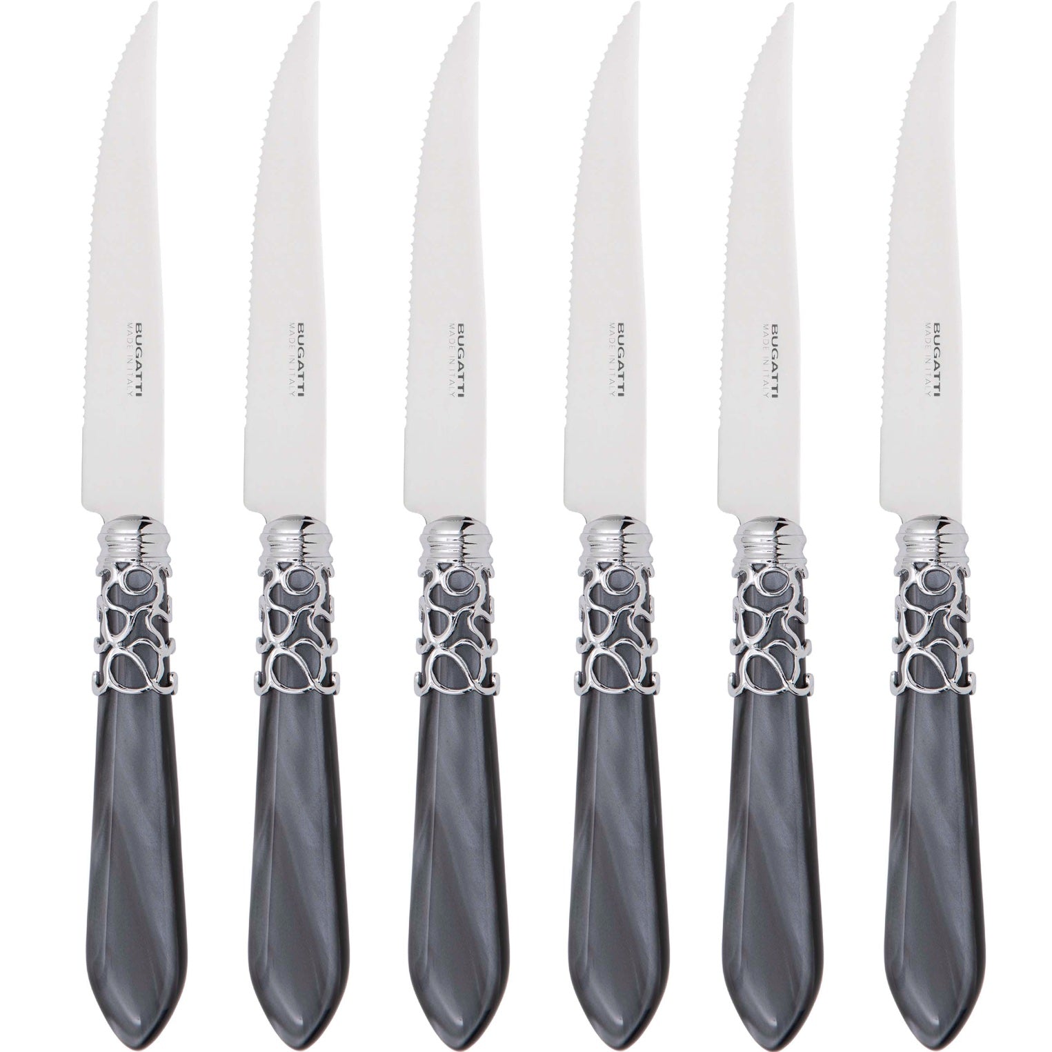 Melodia Brilliant 6 Piece Steak knife Set - Charcoal