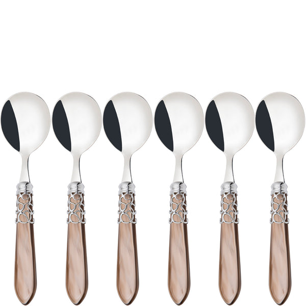 Melodia Brilliant Soup Spoons Set - Taupe