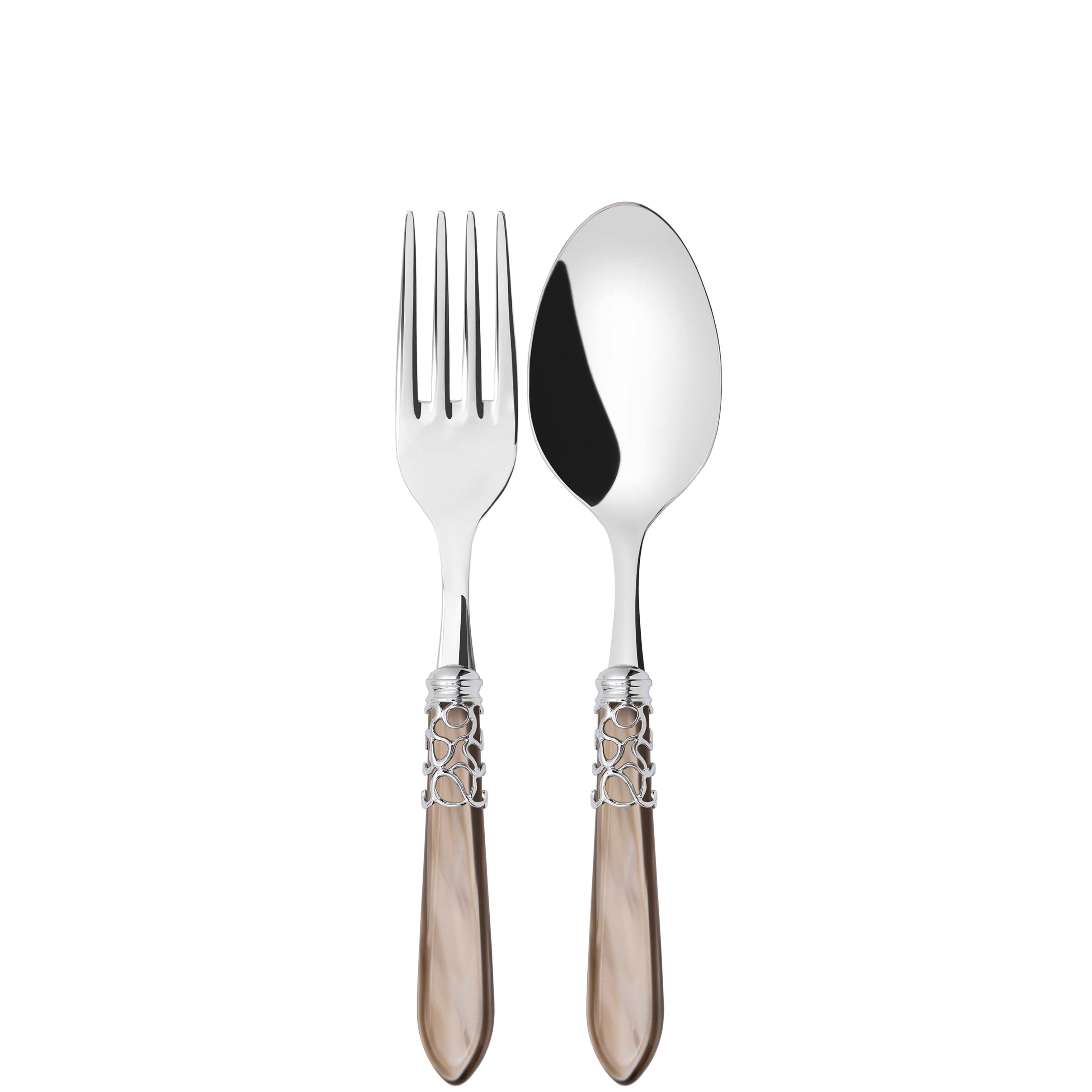 Melodia Brilliant 2 Piece Serving Set - Taupe