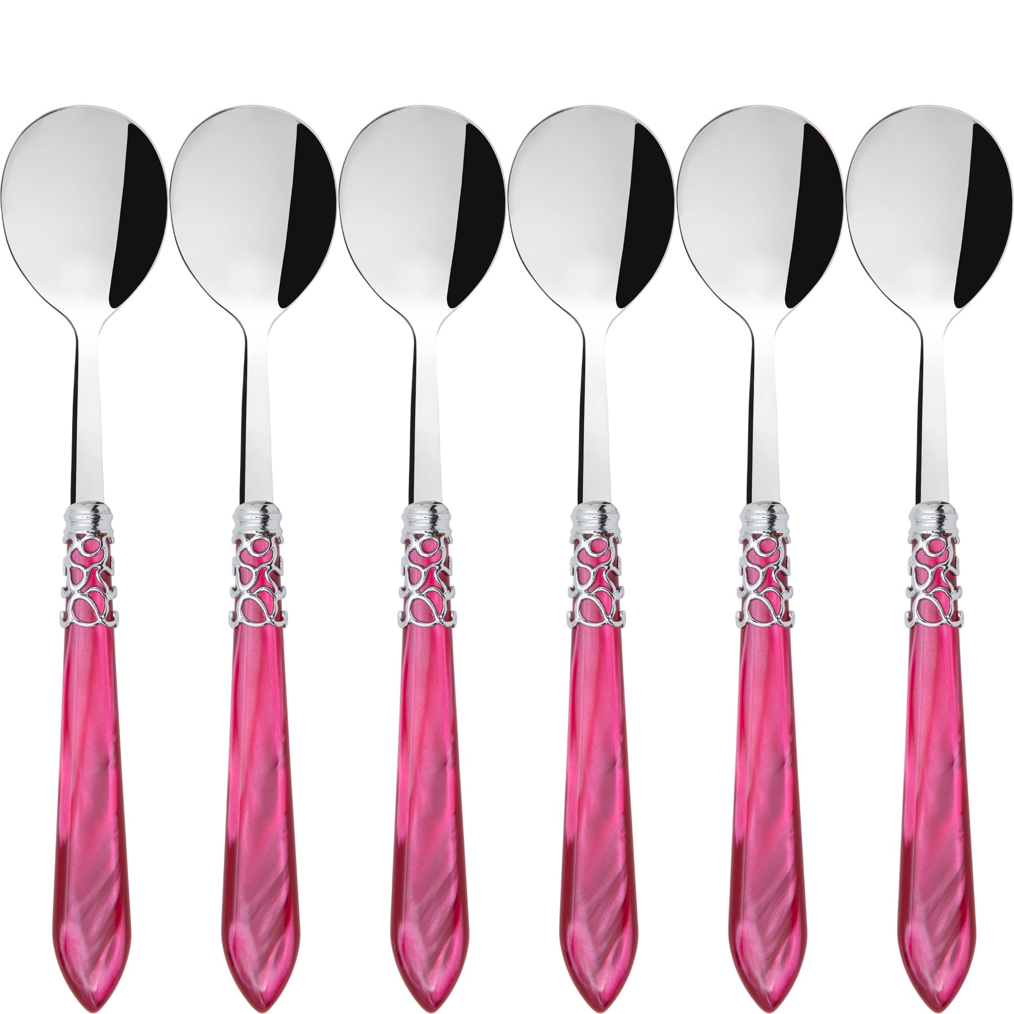 Melodia Brilliant Asian Rice Spoons Set - Raspberry