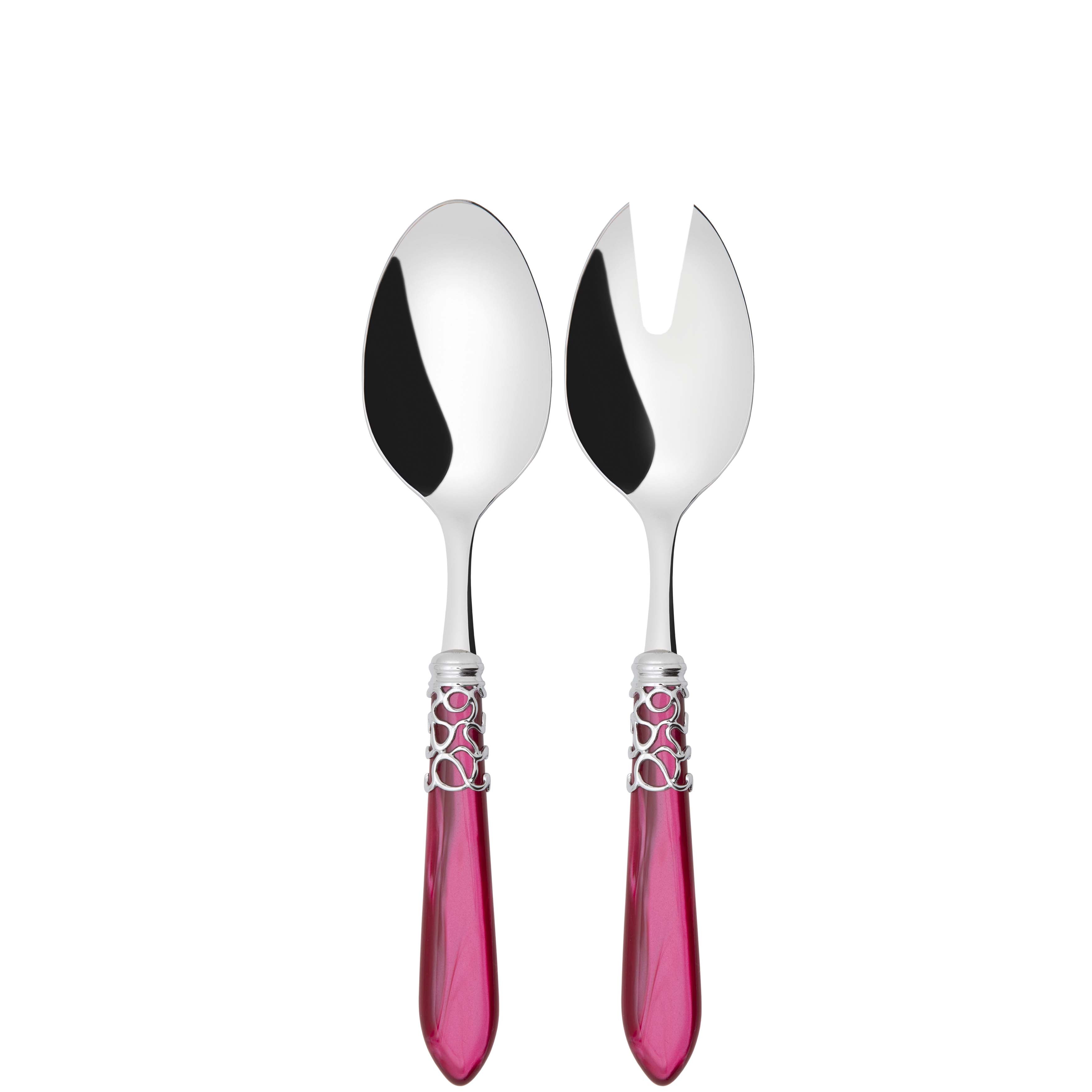 Melodia Brilliant 2 Piece Salad Servers - Raspberry