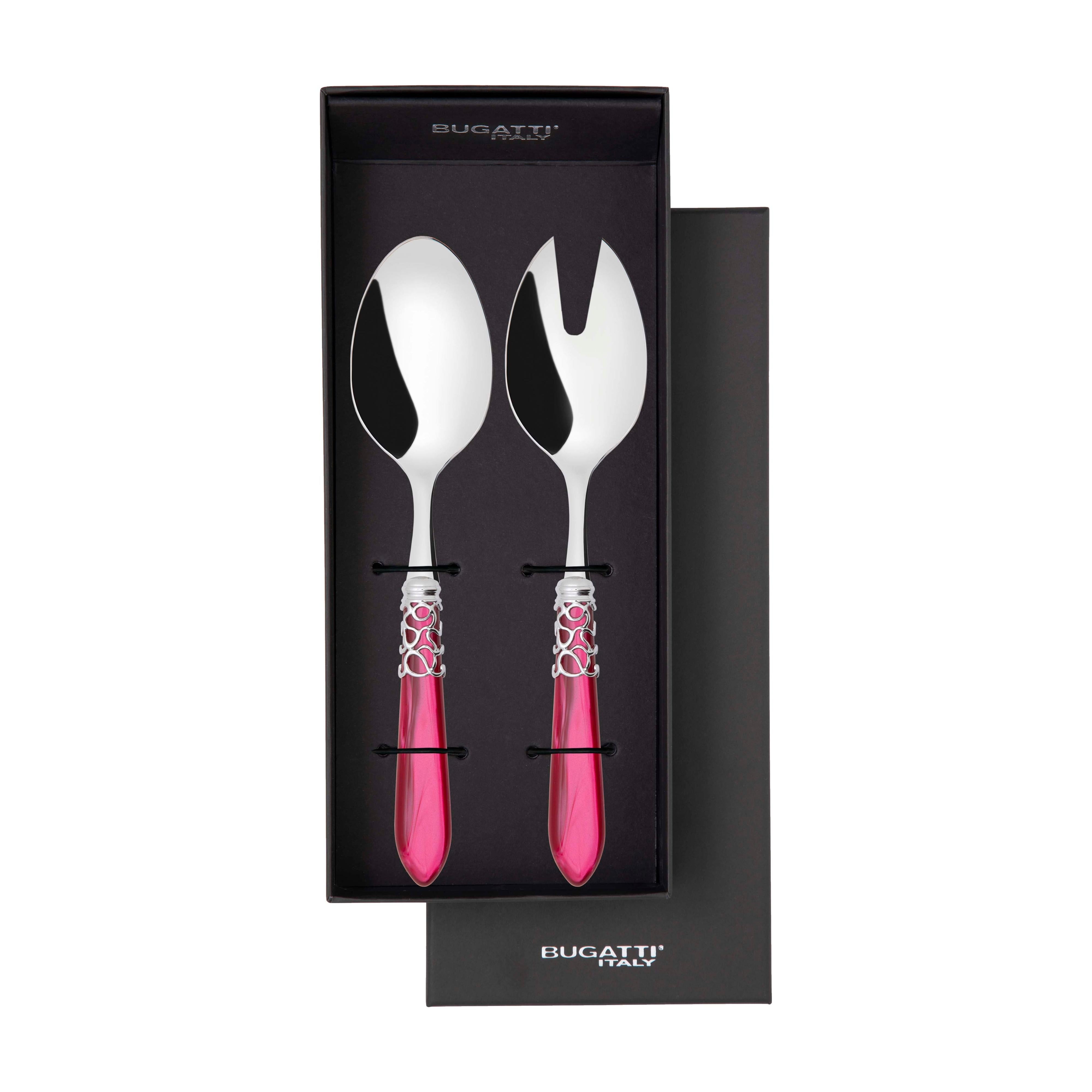 Melodia Brilliant 2 Piece Salad Servers - Raspberry