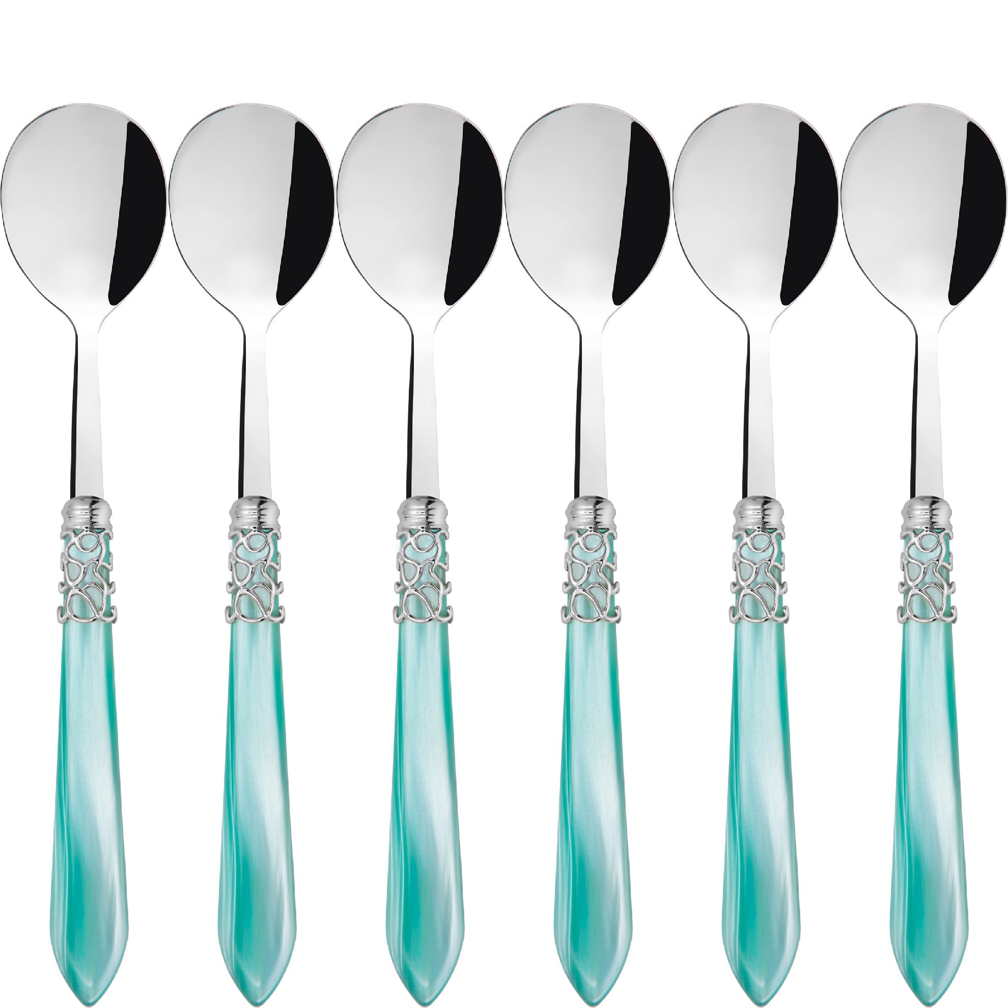 Melodia Brilliant Asian Rice Spoons Set - Aqua
