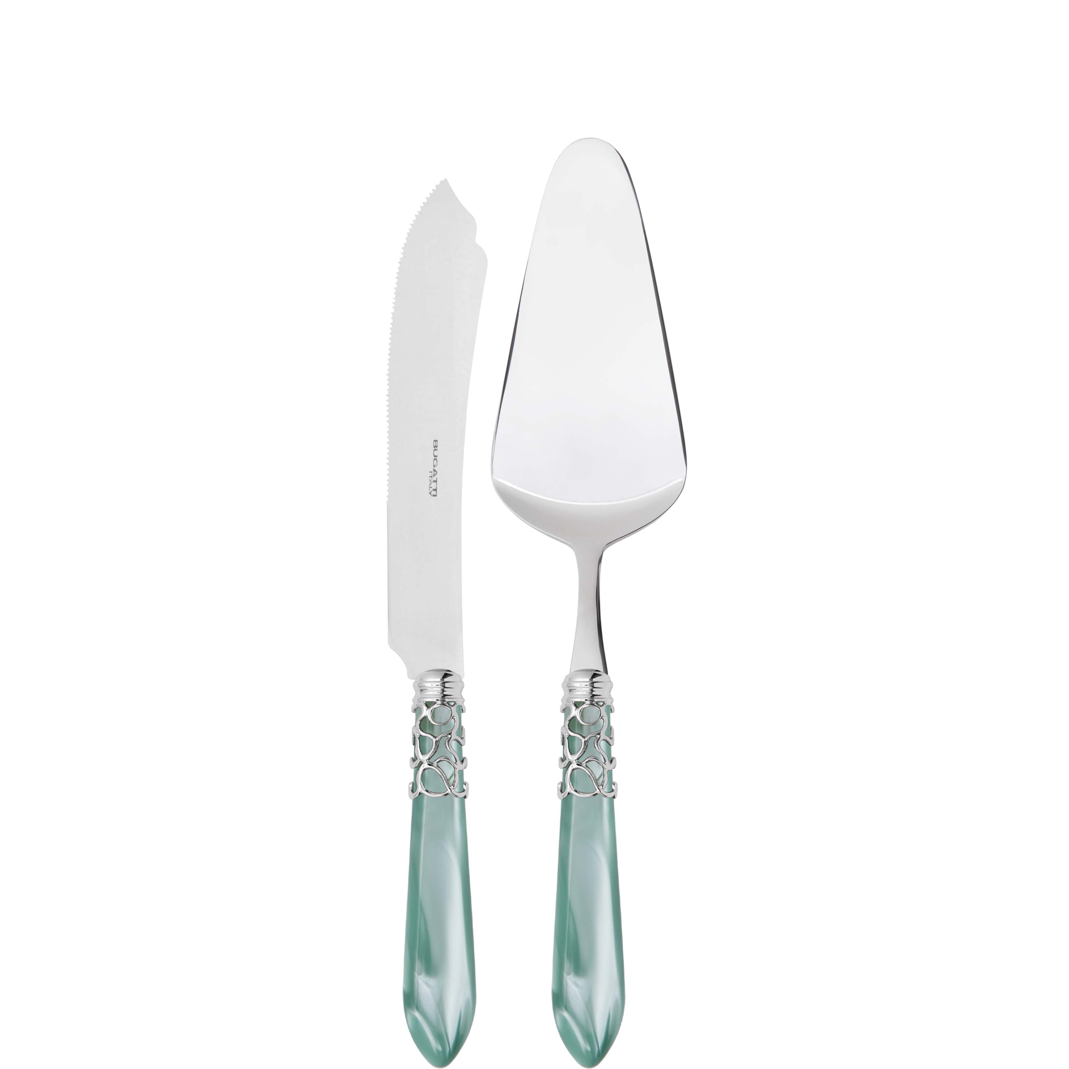 Melodia Brilliant 2 Piece Cake Serving set - Aqua