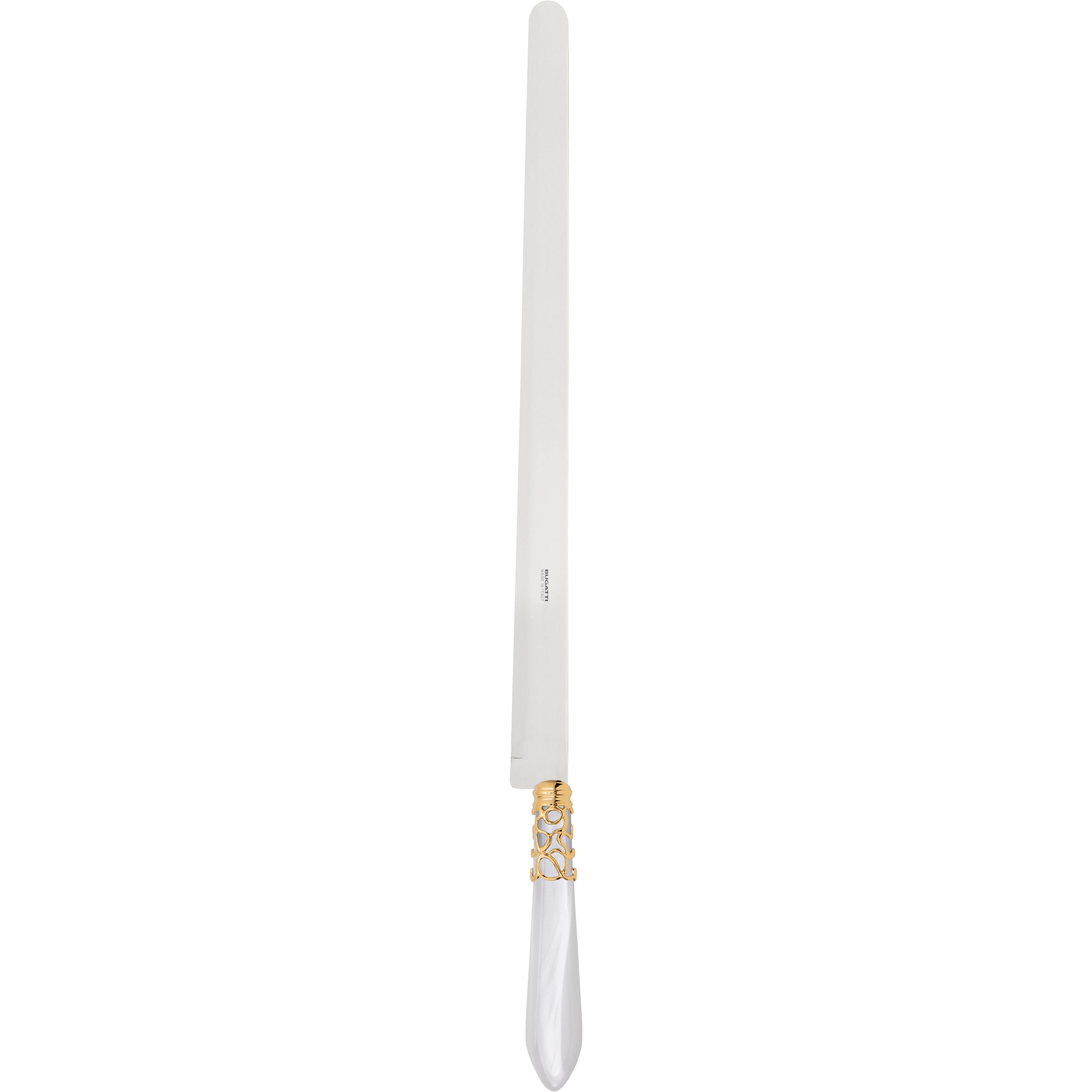 Melodia Gold Ham Knife 40 cm (15.75 inch) - white-Casa Bugatti USA