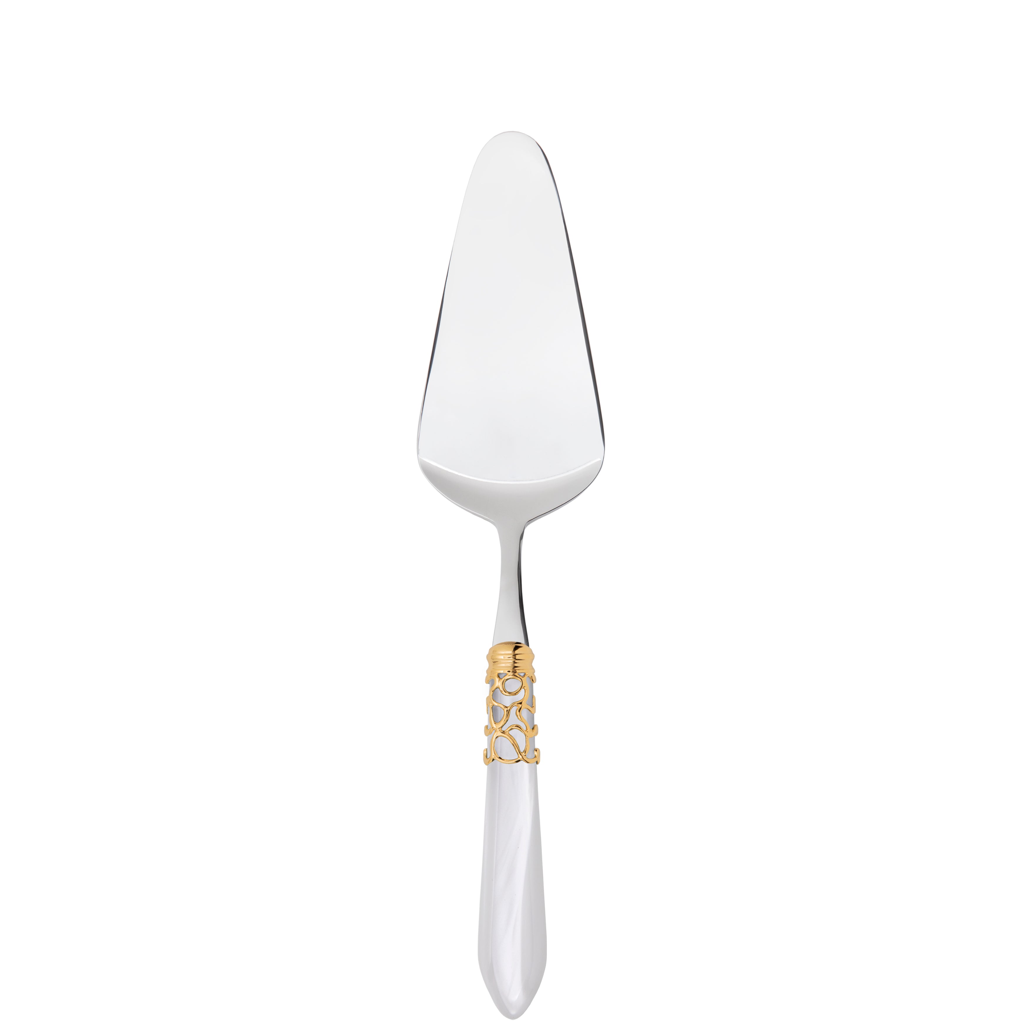 Melodia Gold Cake Server in gift box - white