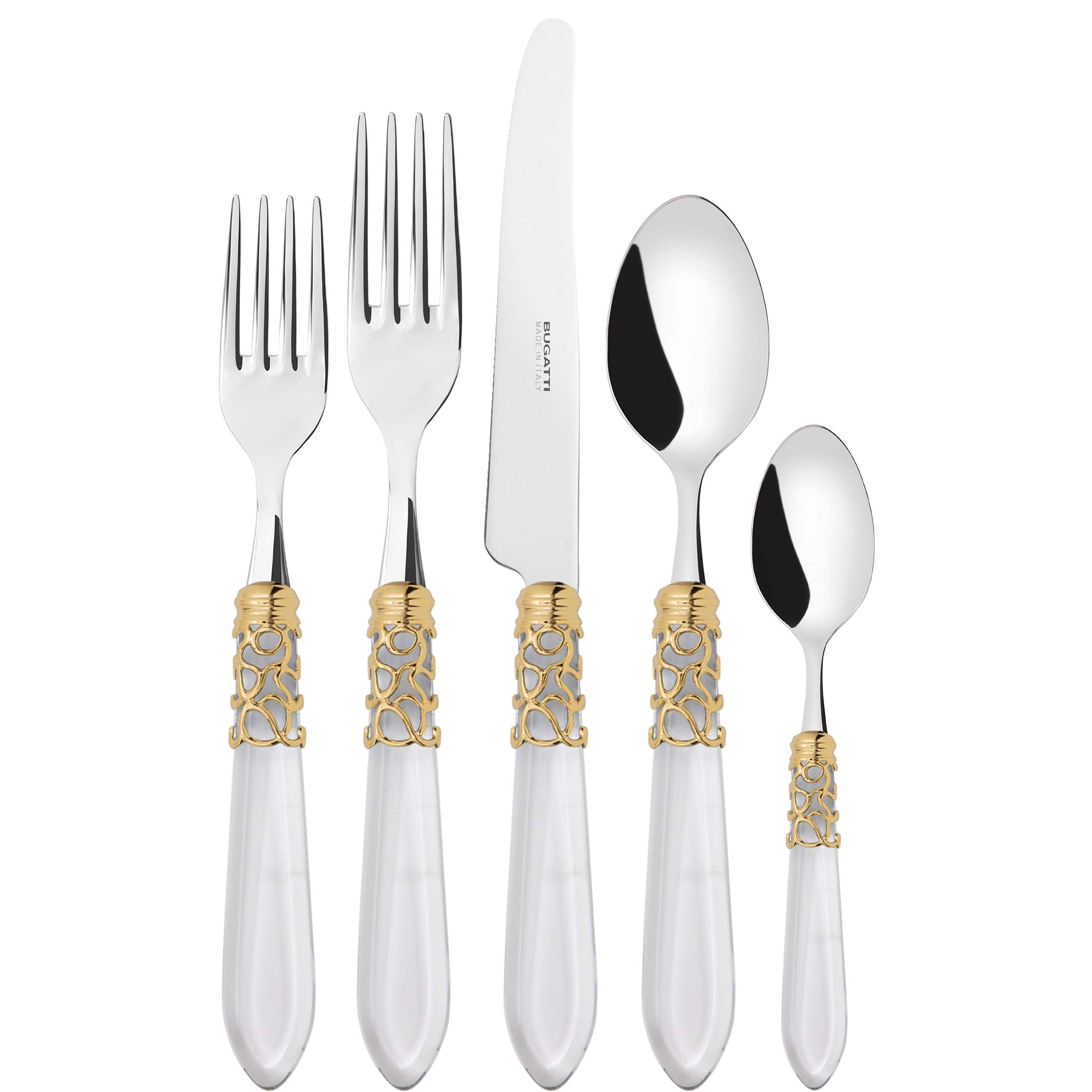 Melodia Gold 5 Piece Place setting - Clear