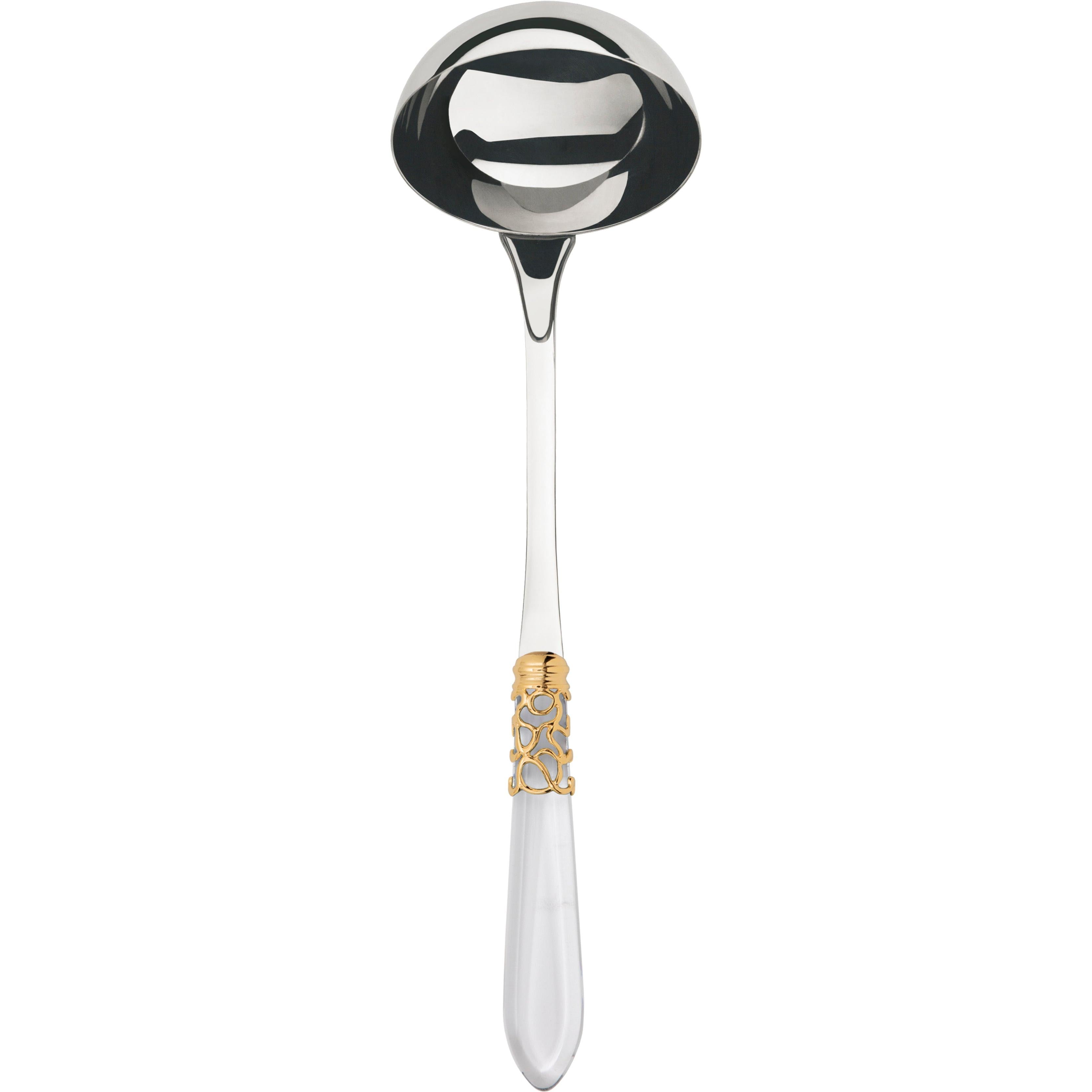 Melodia Gold Soup Ladle - clear