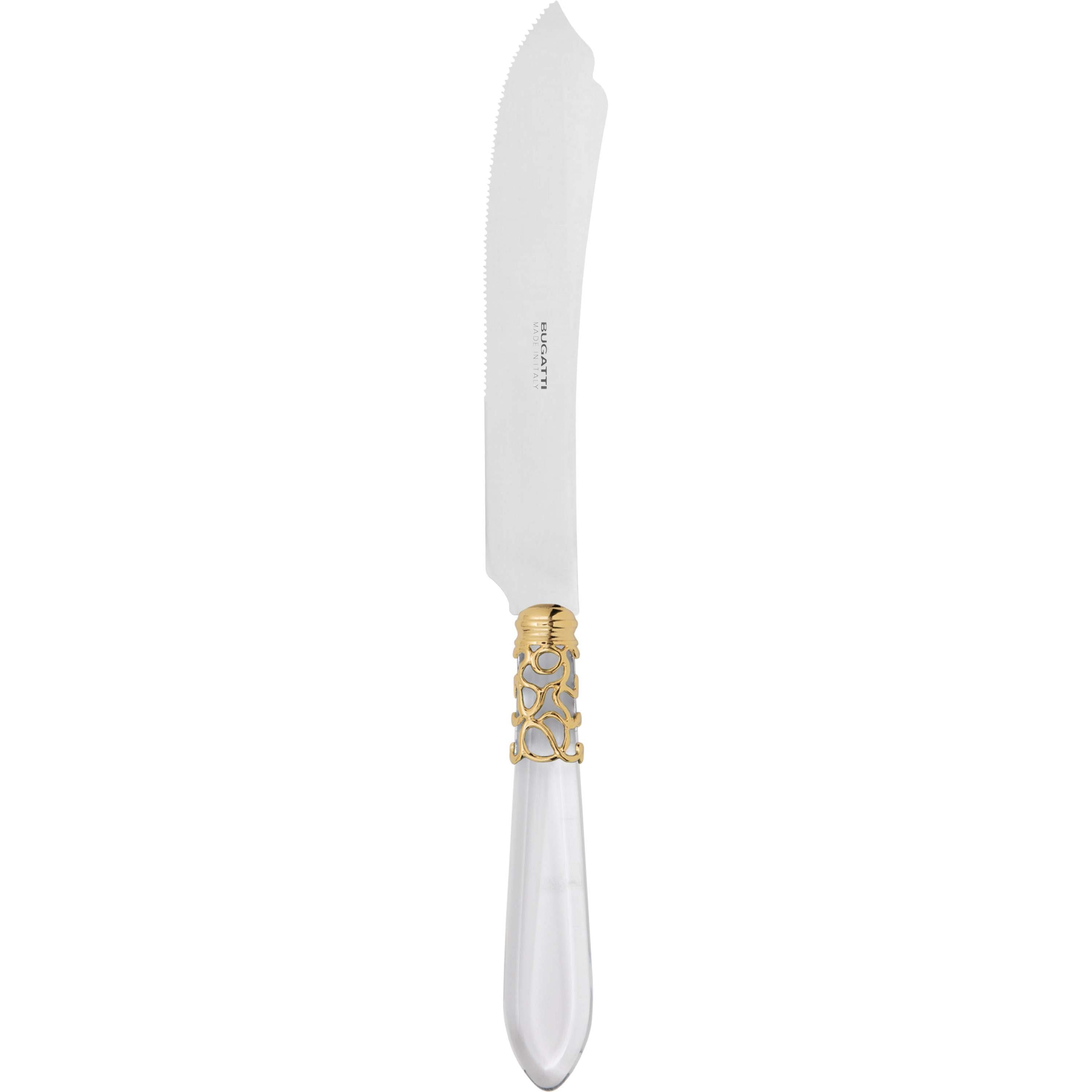 Melodia Gold Cake Knife 28 cm (11.02 inch) - clear