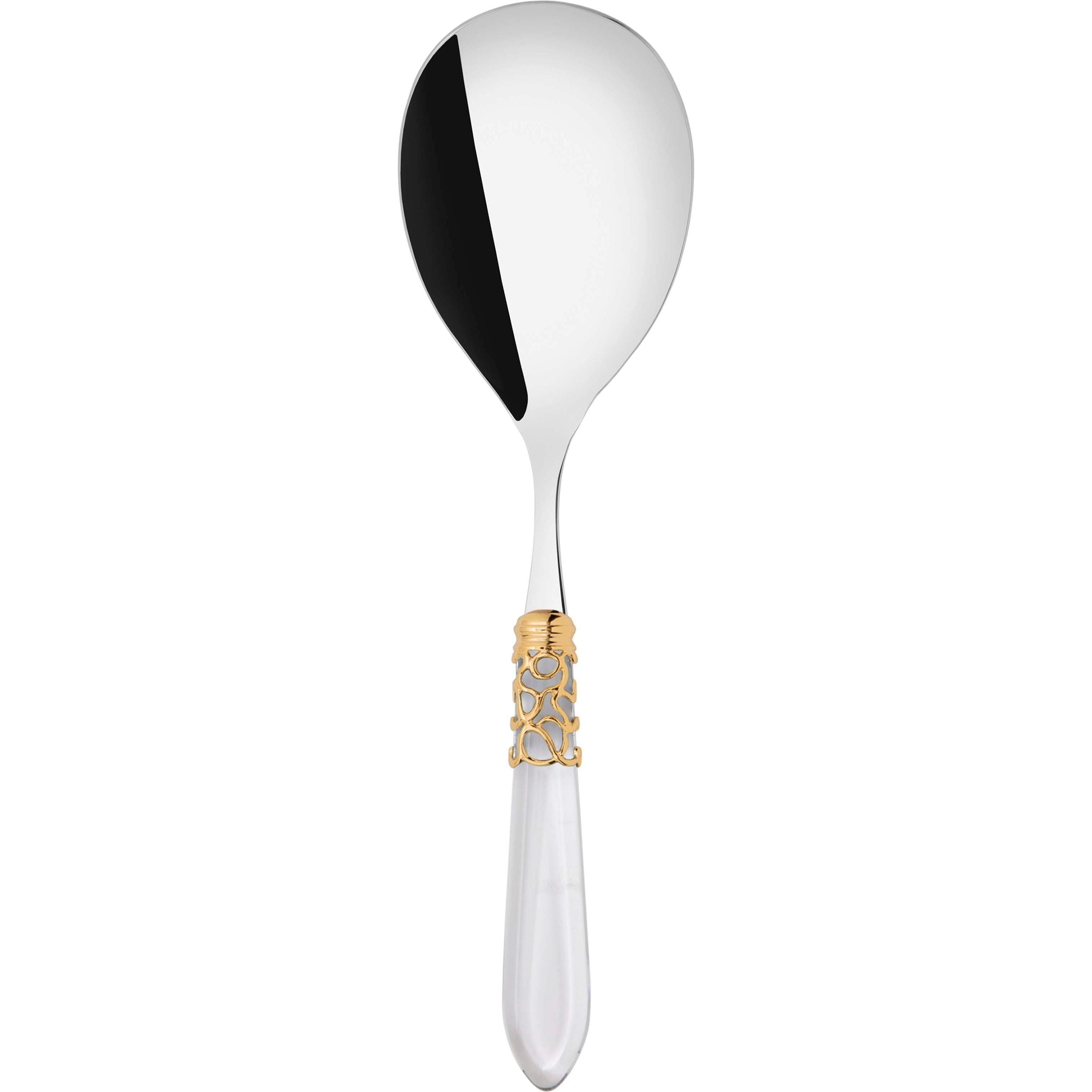 Melodia Gold Rice Casserole Serving Spoon - clear